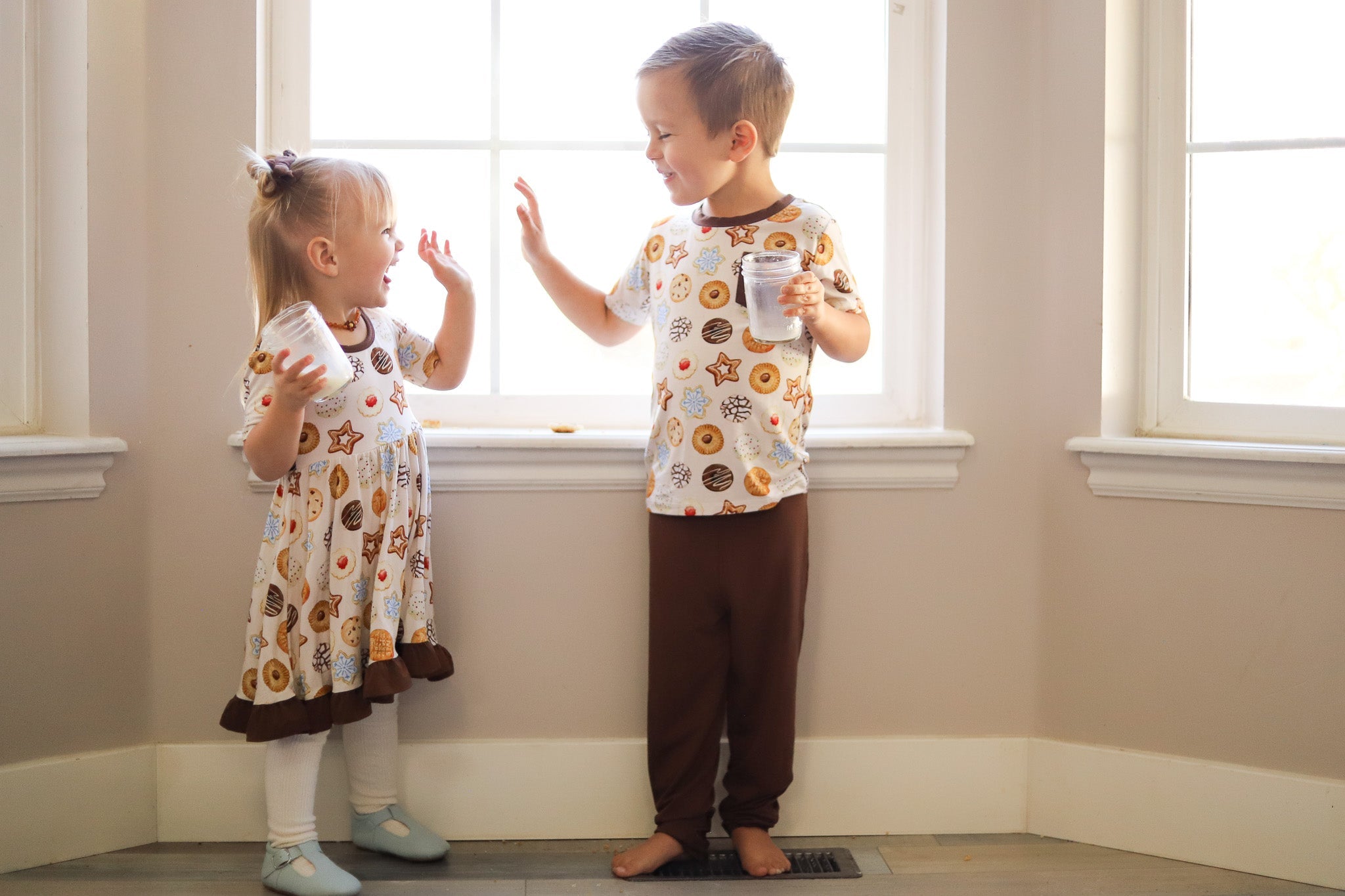 Cookie Swap | Toddler & Girls Bamboo Ruffle Twirl Dress