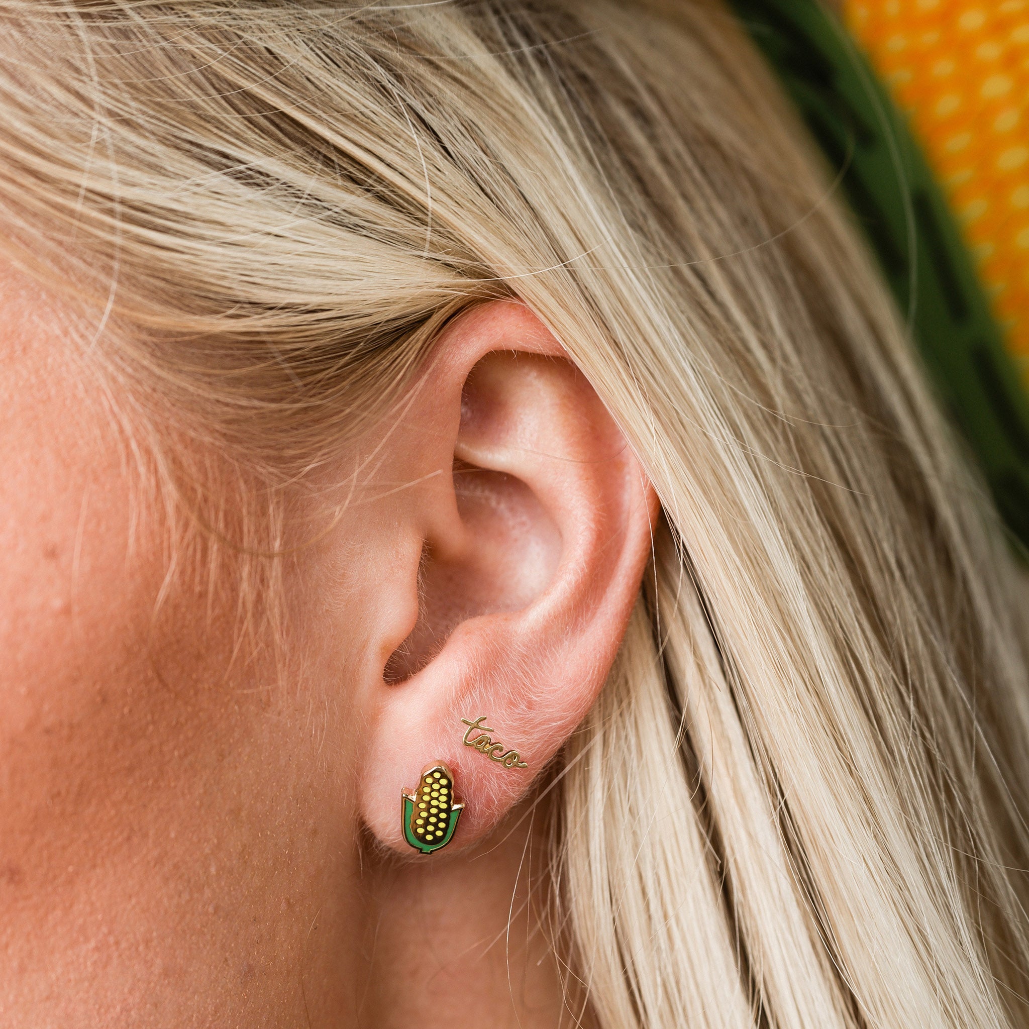 Corn On The Cob Stud Earrings