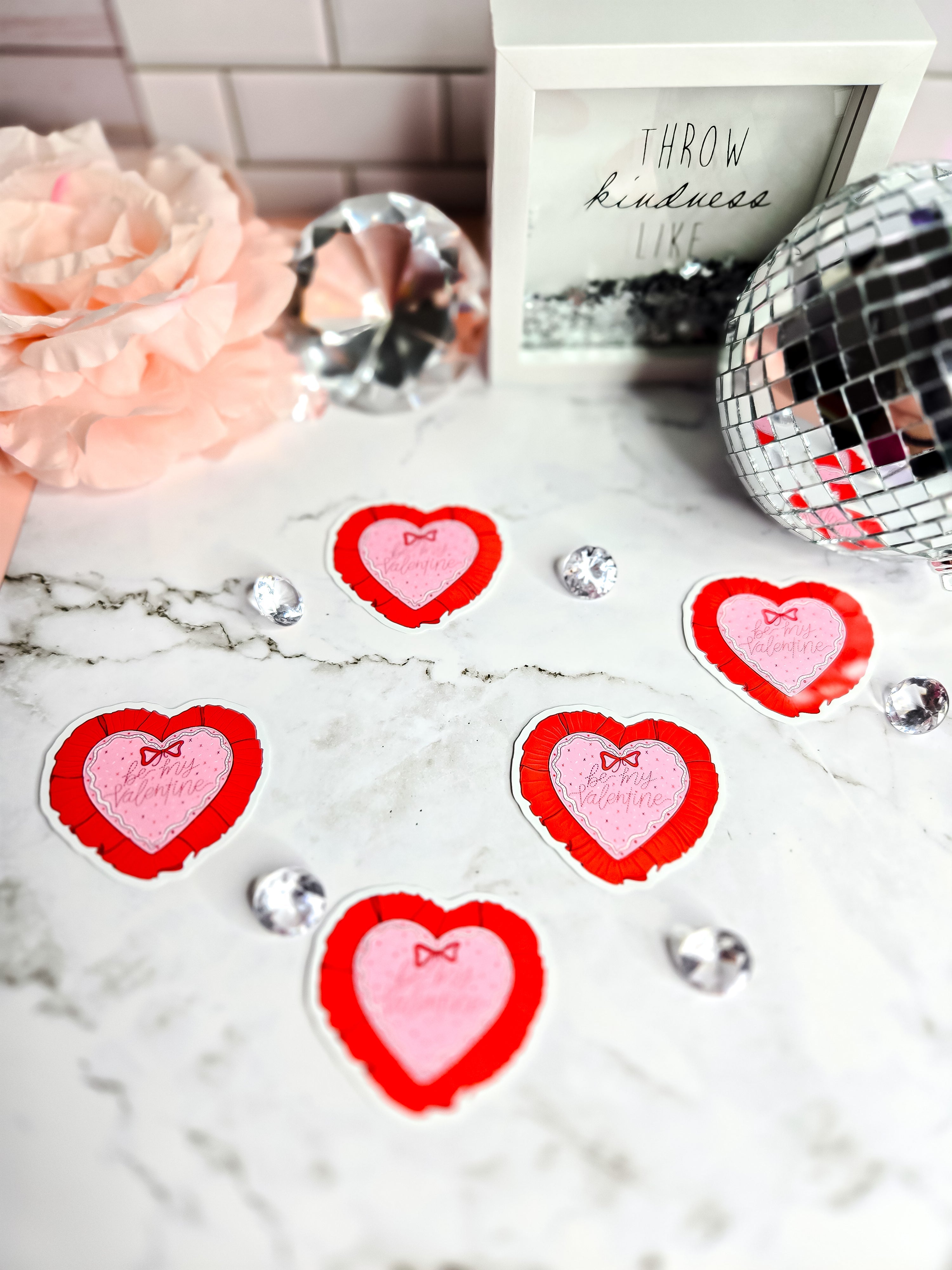 Be My Valentine Heart Sticker