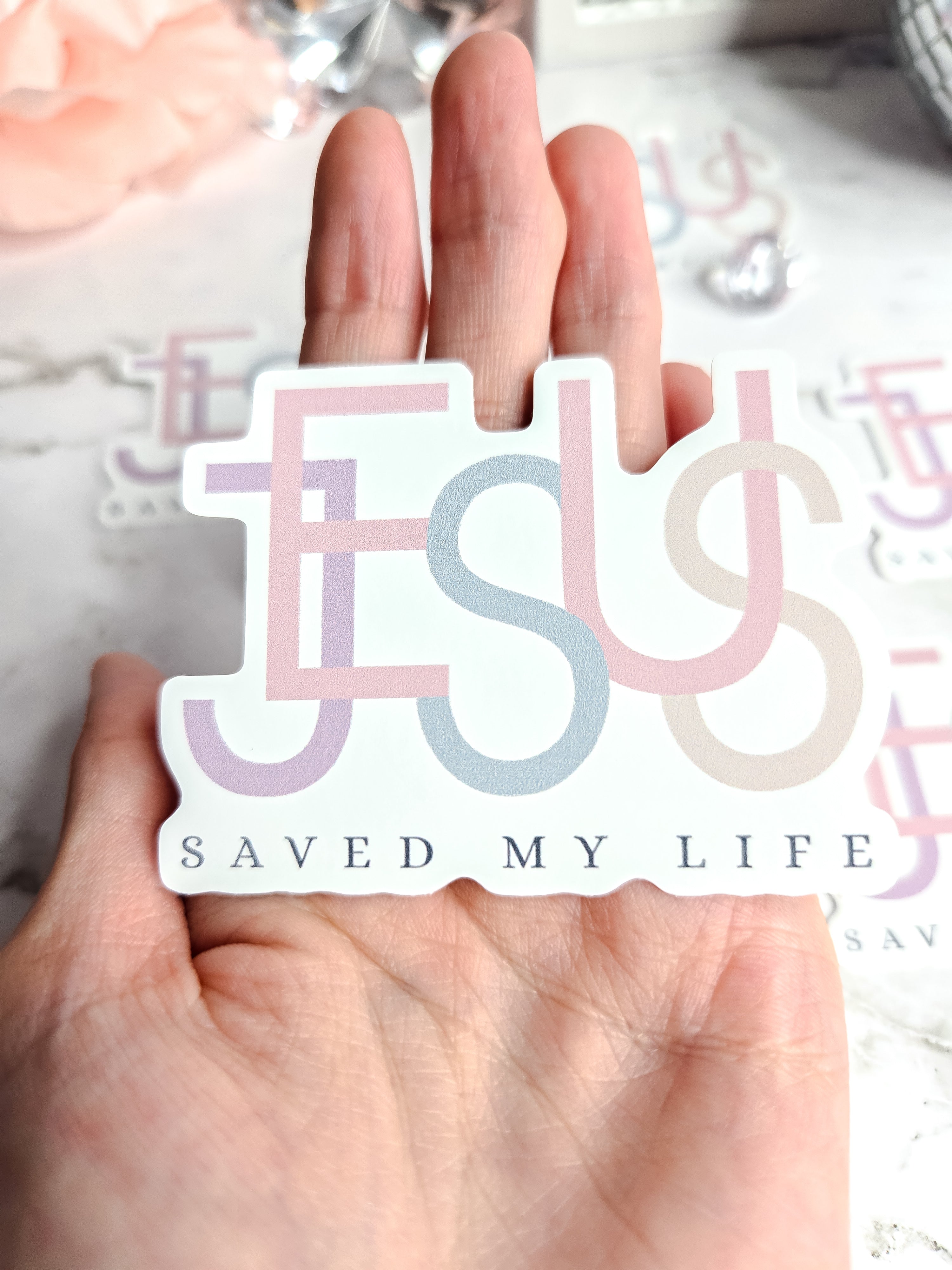 Jesus Saved My Life Sticker