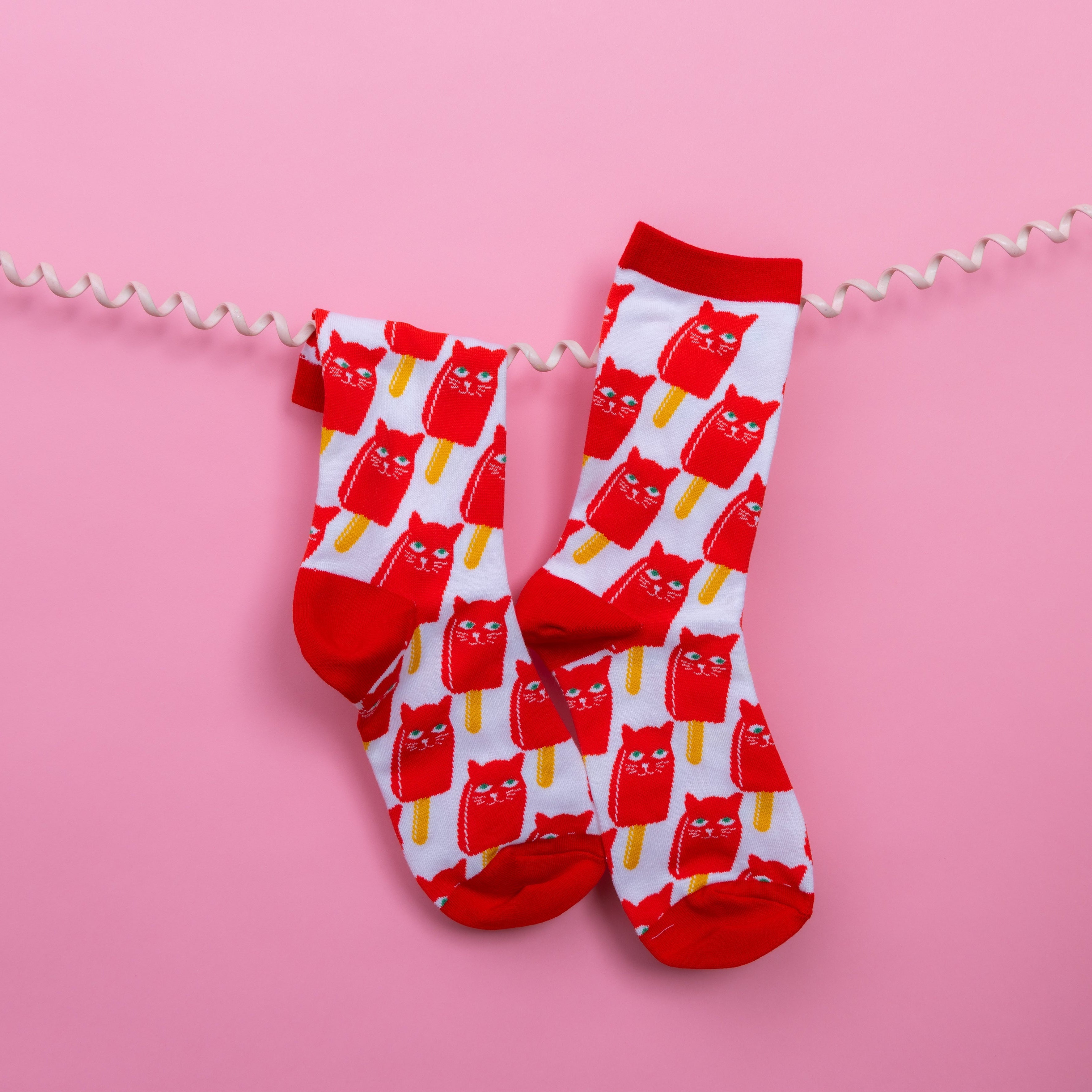 Adult Allover Catsicle Socks