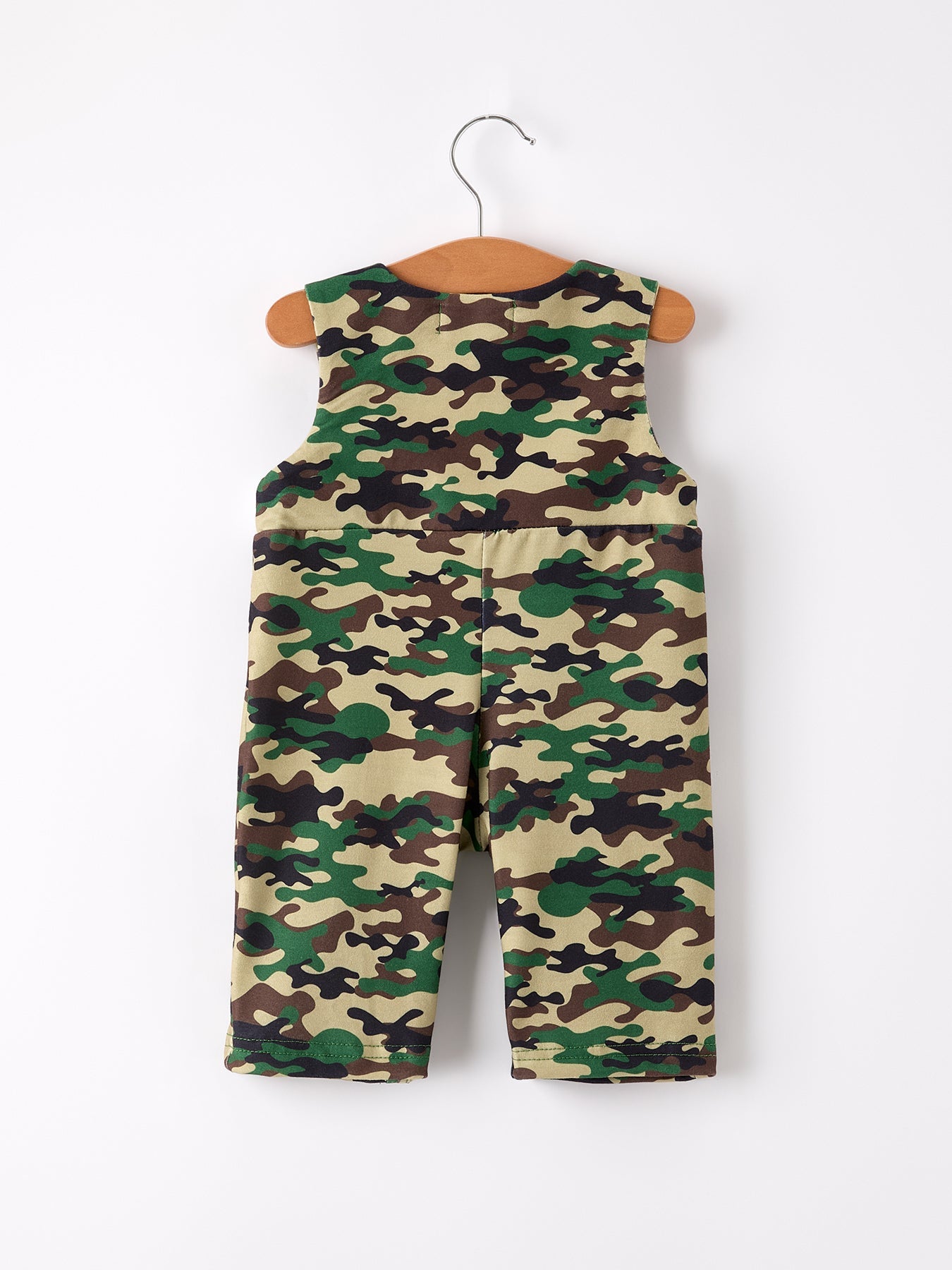 Camouflage Duck Smocking Embroidery Baby Boy Romper