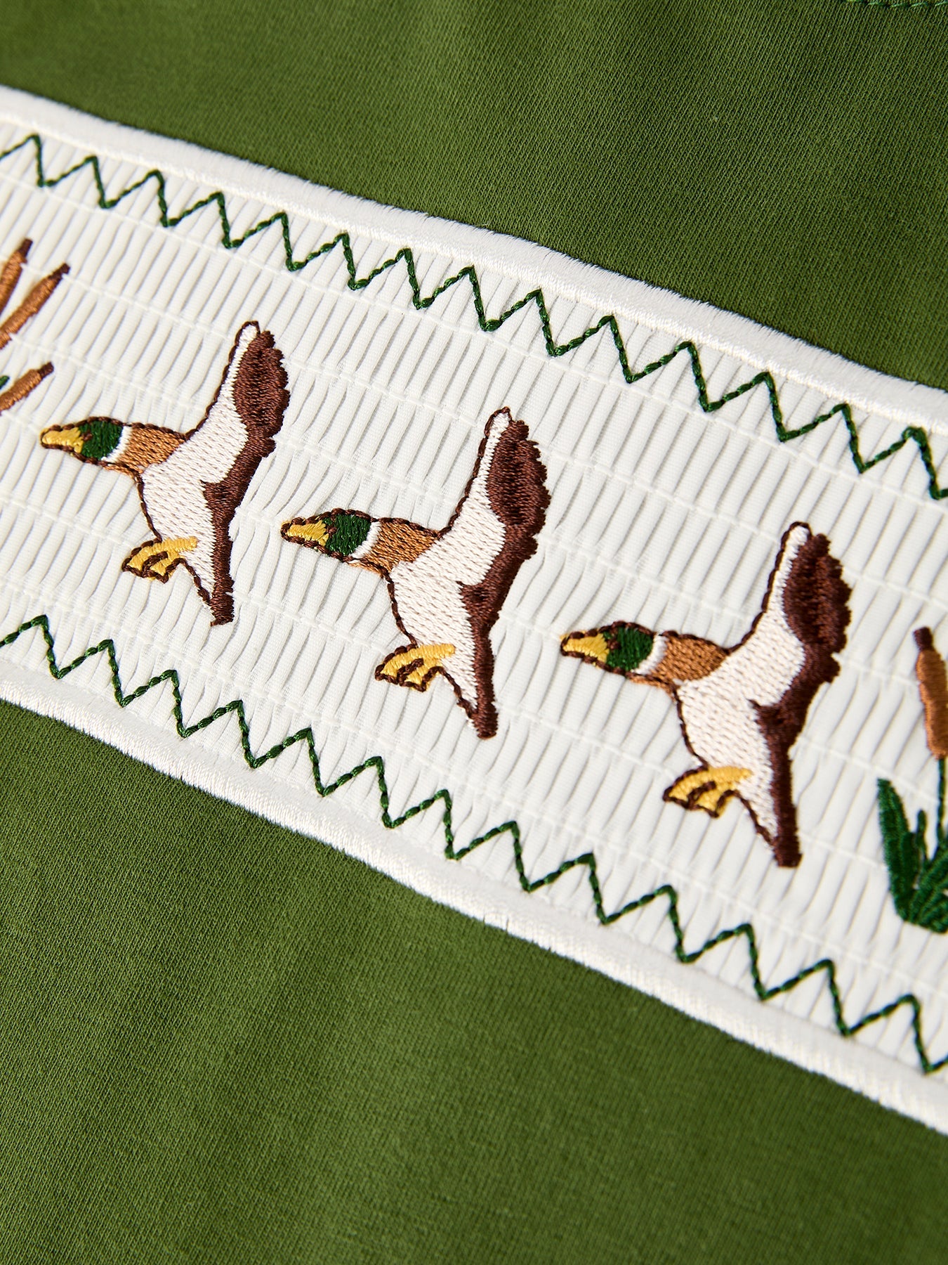 Camouflage Duck Smocking Embroidery Boys Outfit