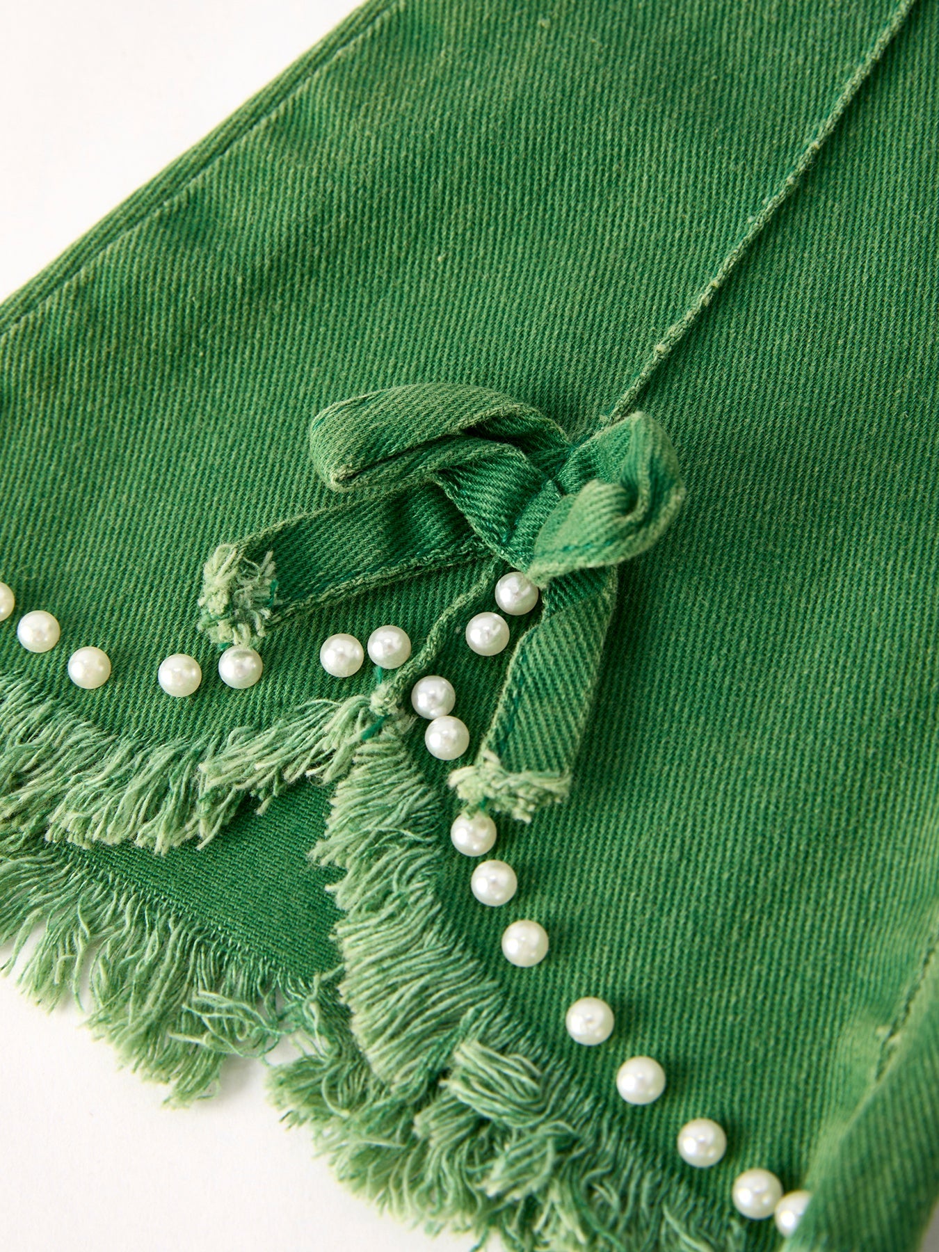 Green Flared Elastic Jeans