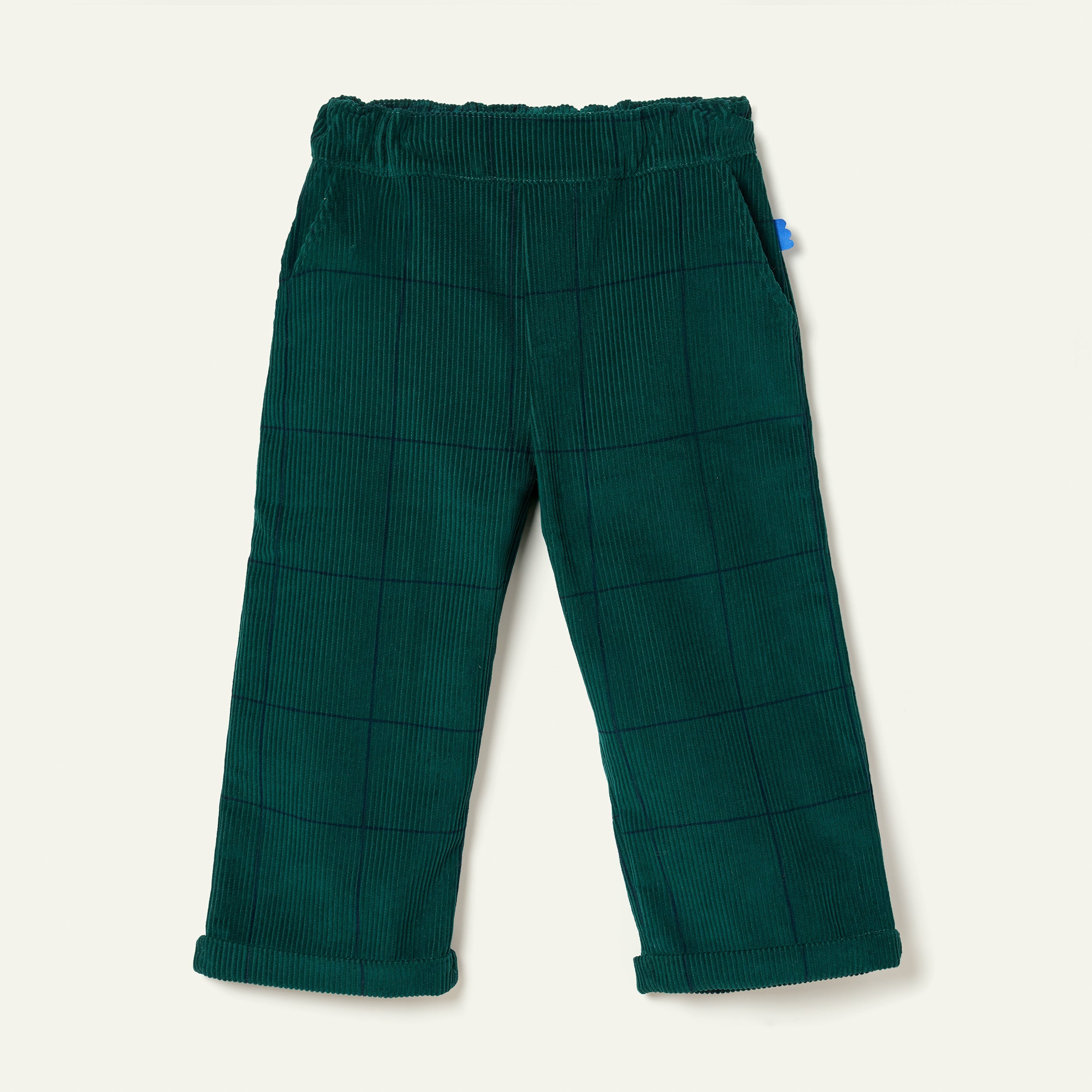 Recycled Cotton Evergreen Grid Corduroy Pant