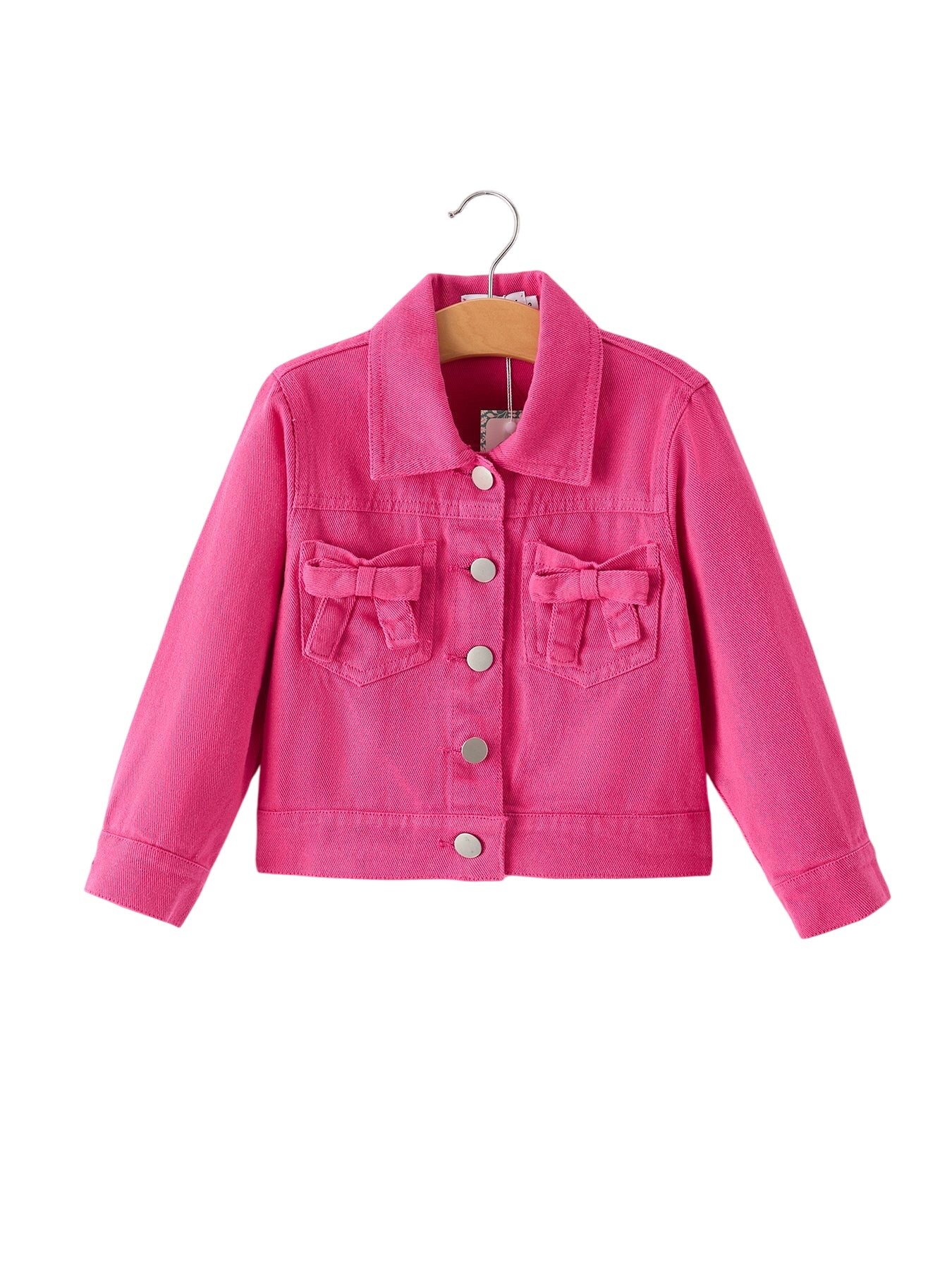 Hot Pink Fall Girls Denim Top