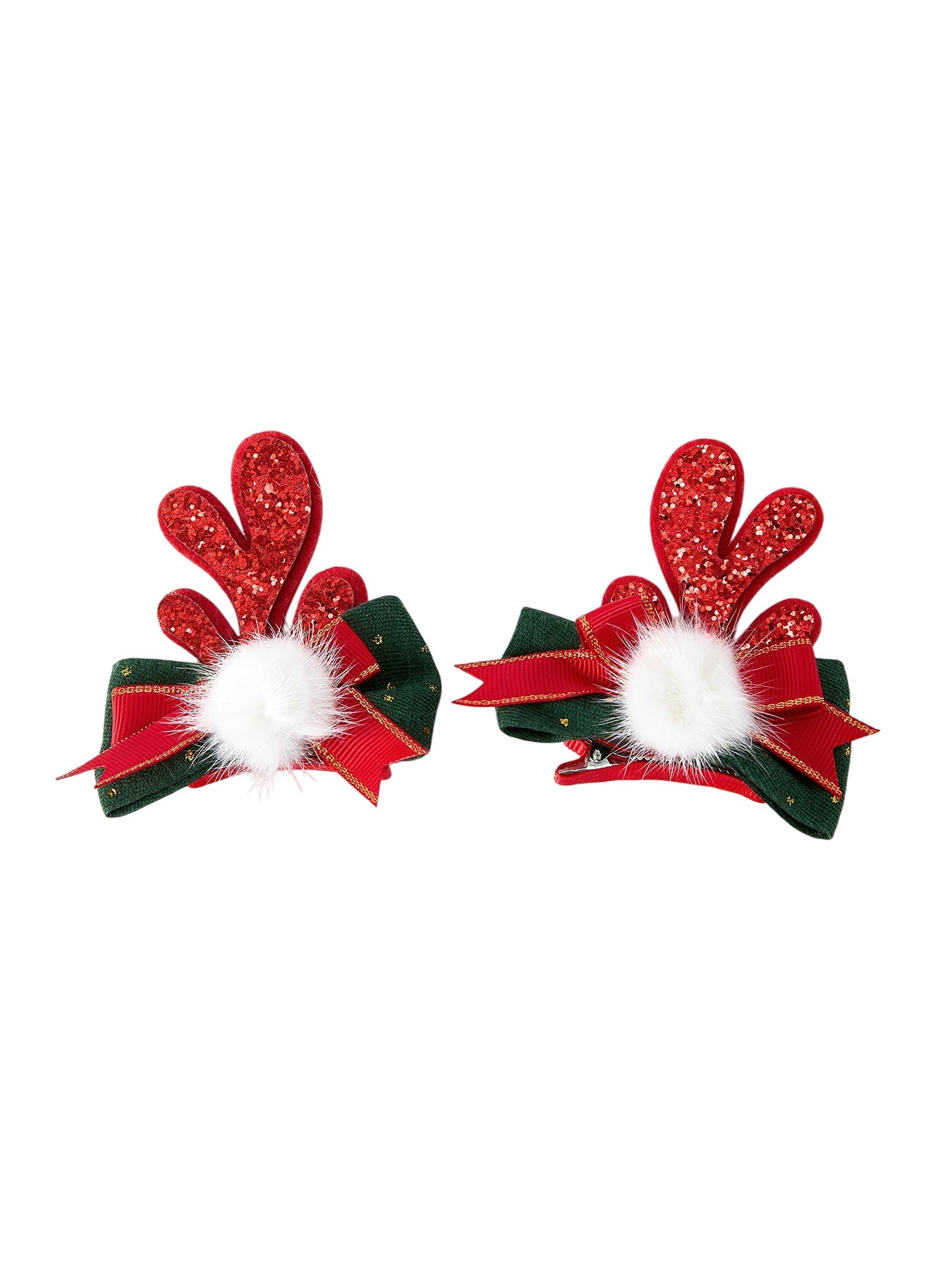 Christmas Elk Pom Pom Girls Hair Clip