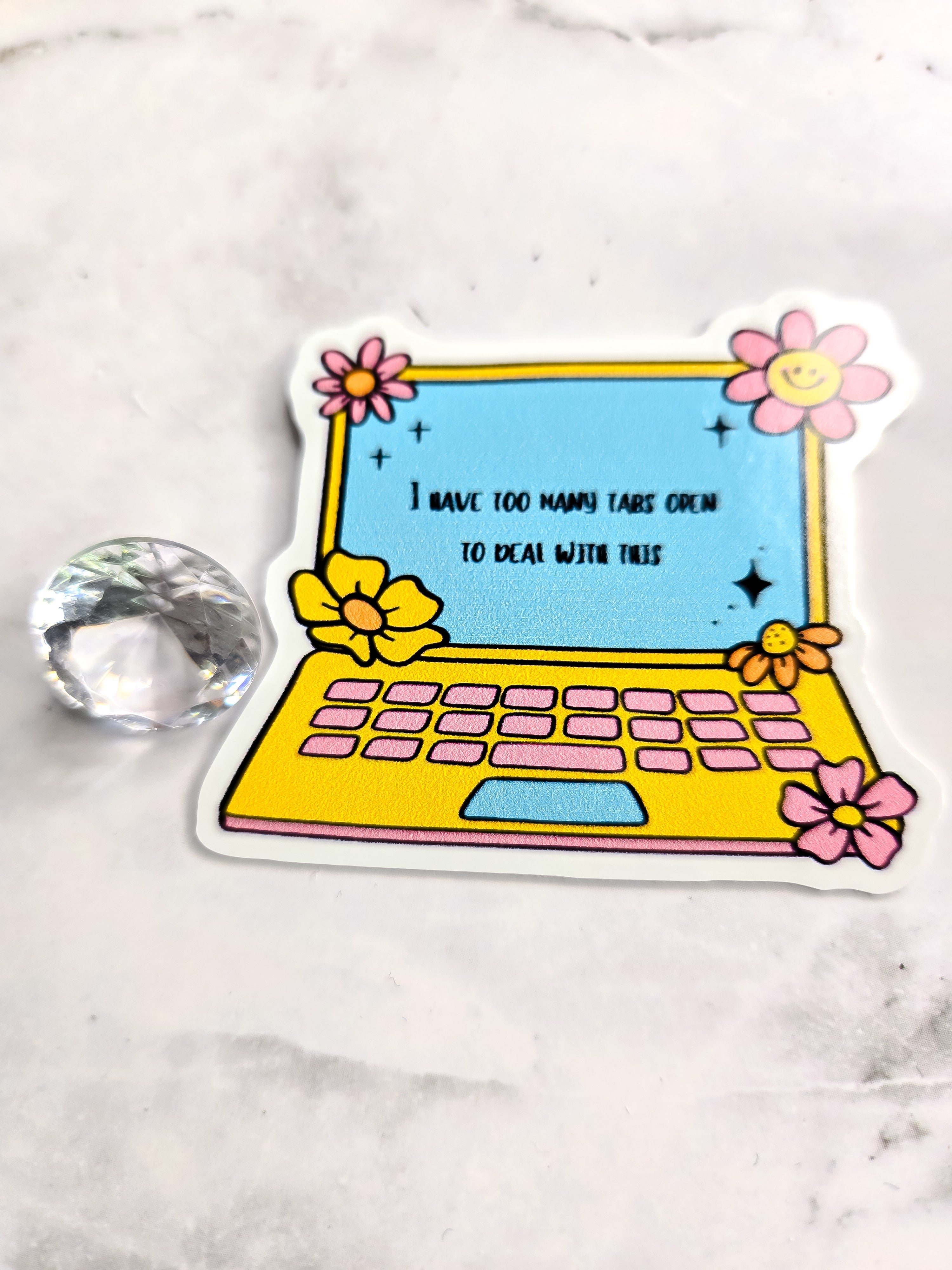 I Cant Deal Laptop Sticker