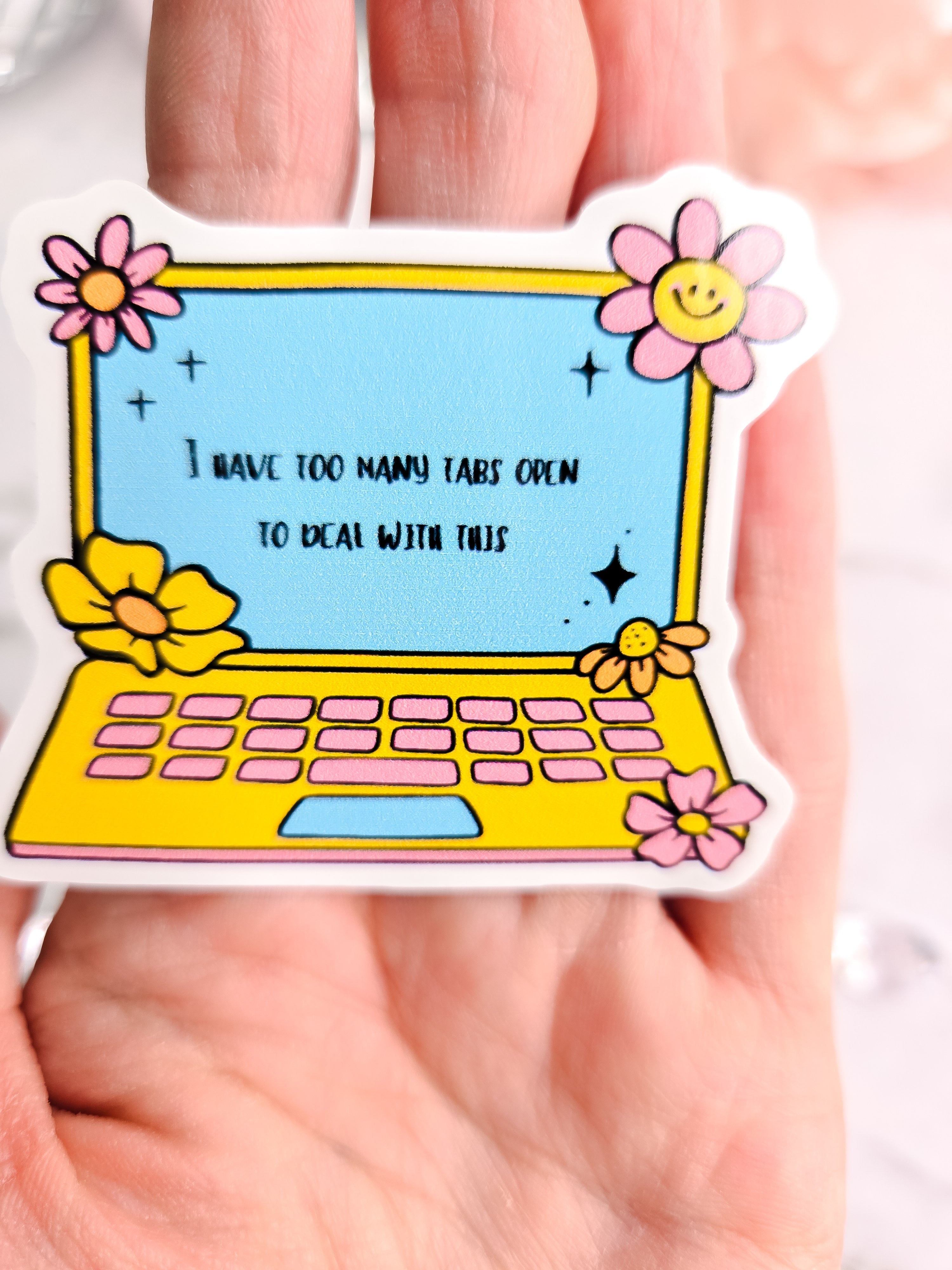 I Cant Deal Laptop Sticker