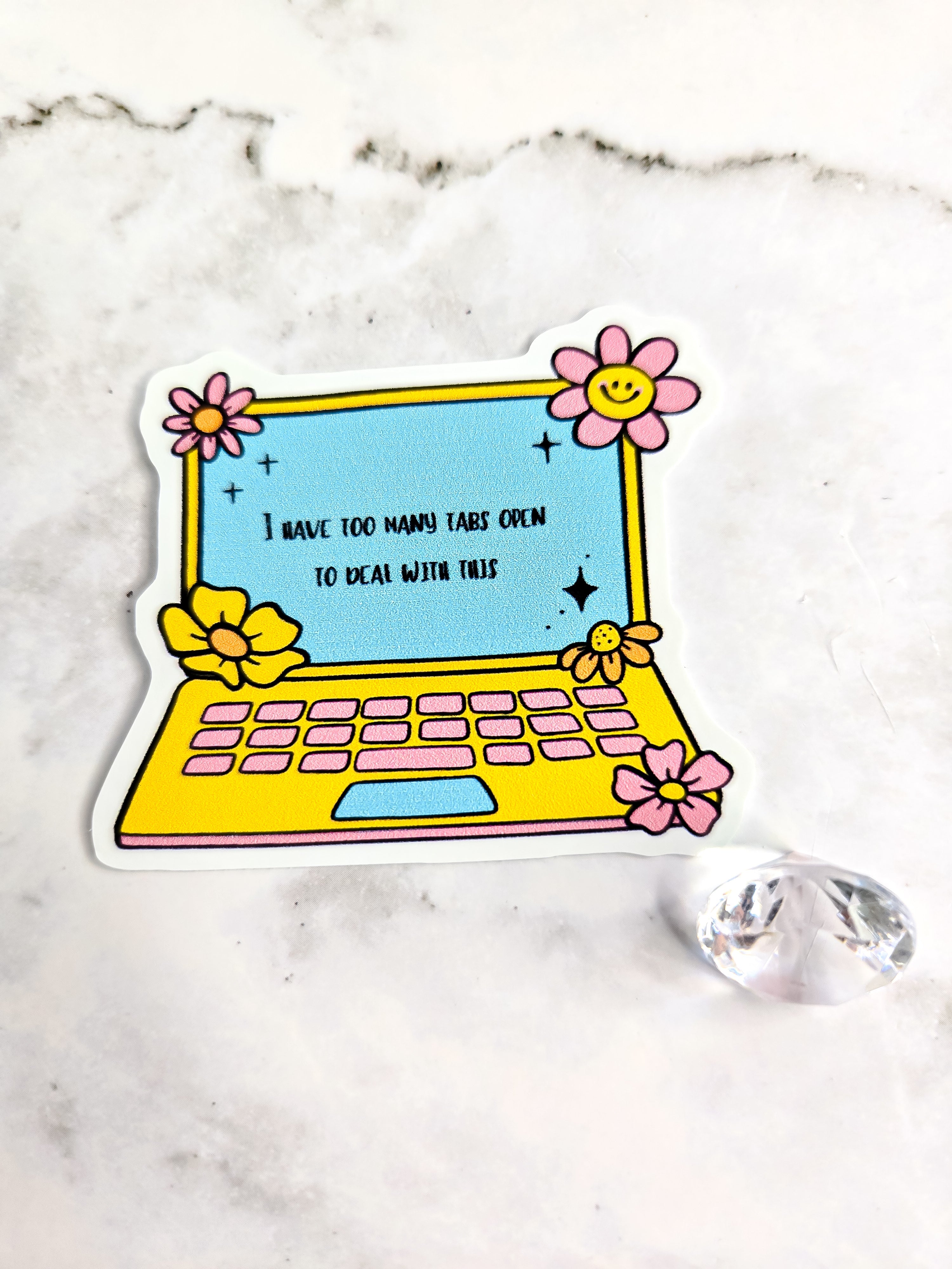 I Cant Deal Laptop Sticker