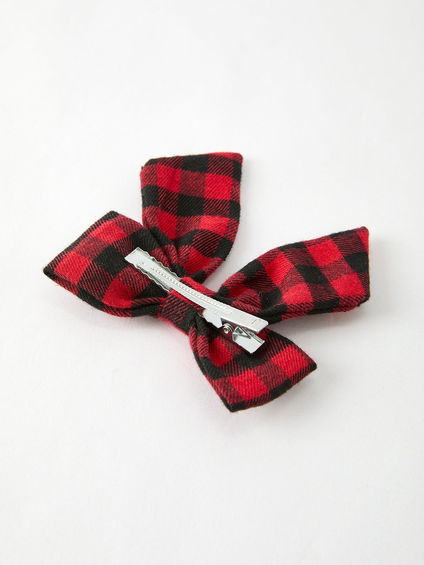 Winter Christmas Plaid Bow Hair Clip