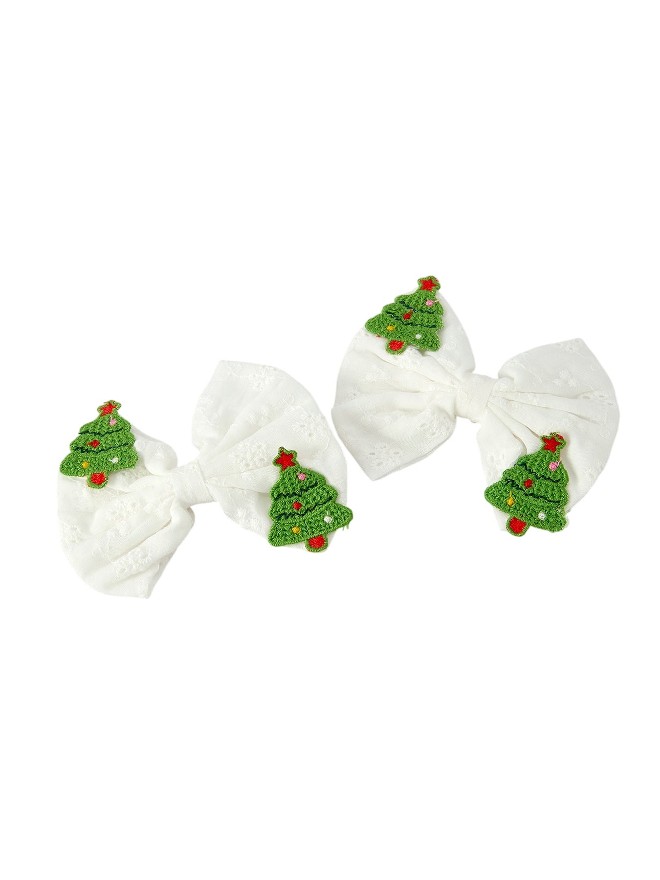 Winter Christmas Tree Hair Clips 2 Pack