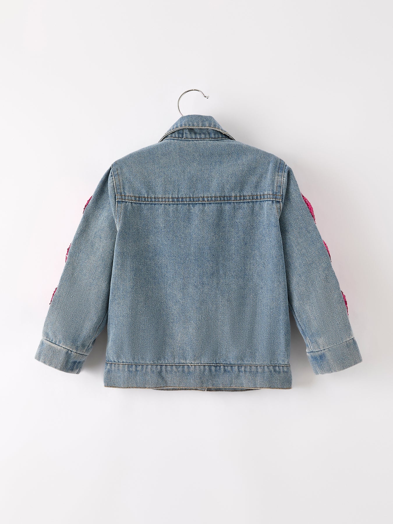 Girls Autumn Denim Sequined Jacket Top