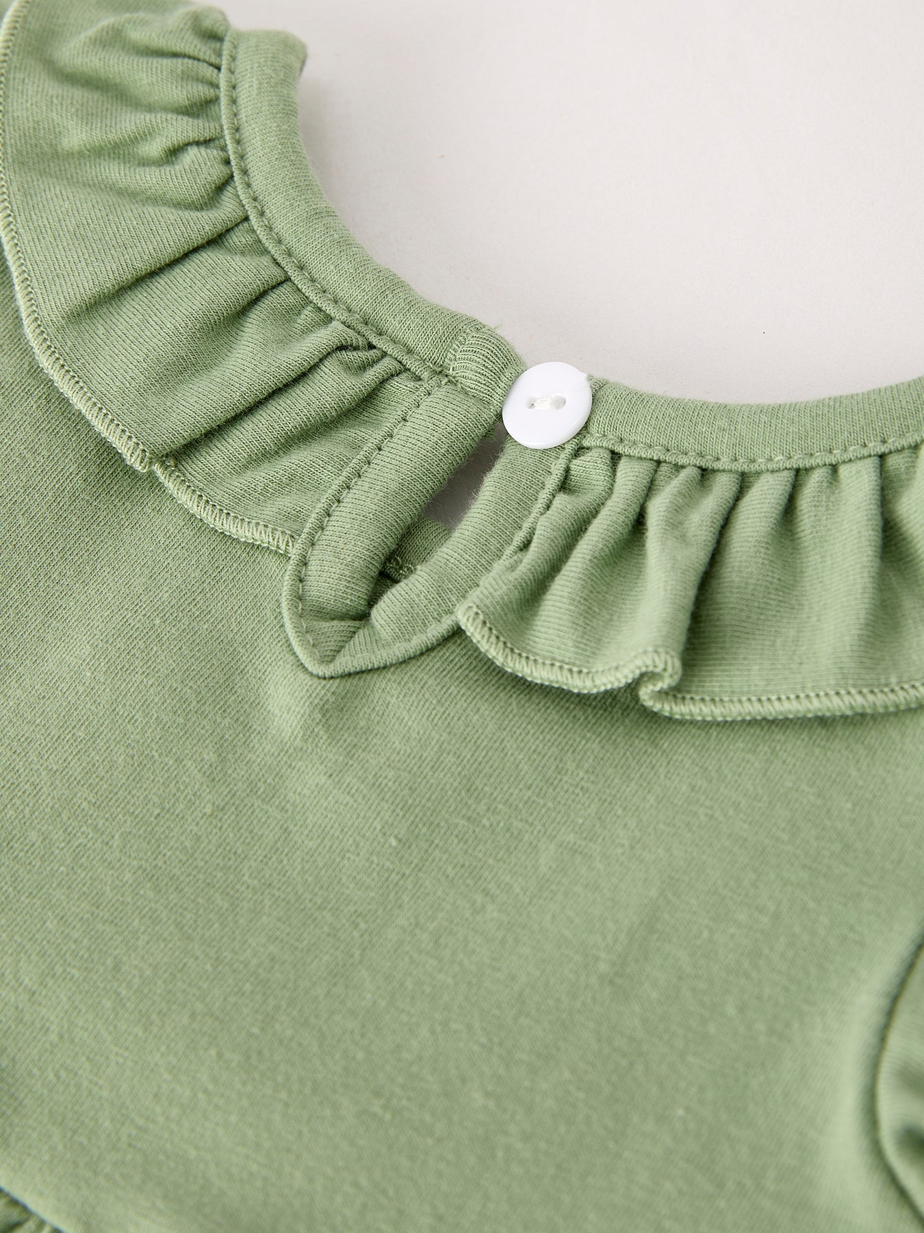 Fall Thanksgiving Chicken Smock Embroidered Green Baby Girl Romper