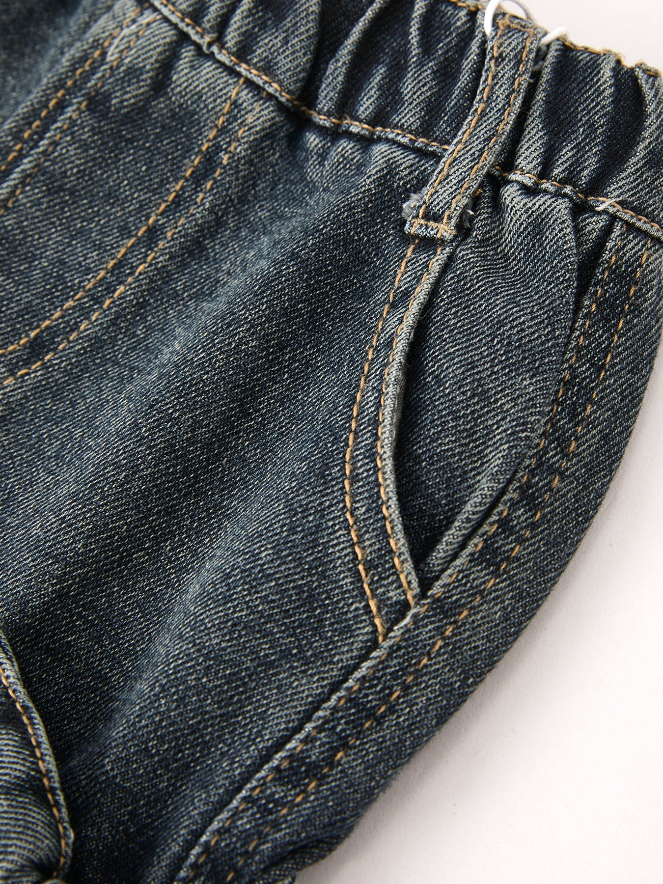 Girls Bow Stretch Wide-leg Jeans