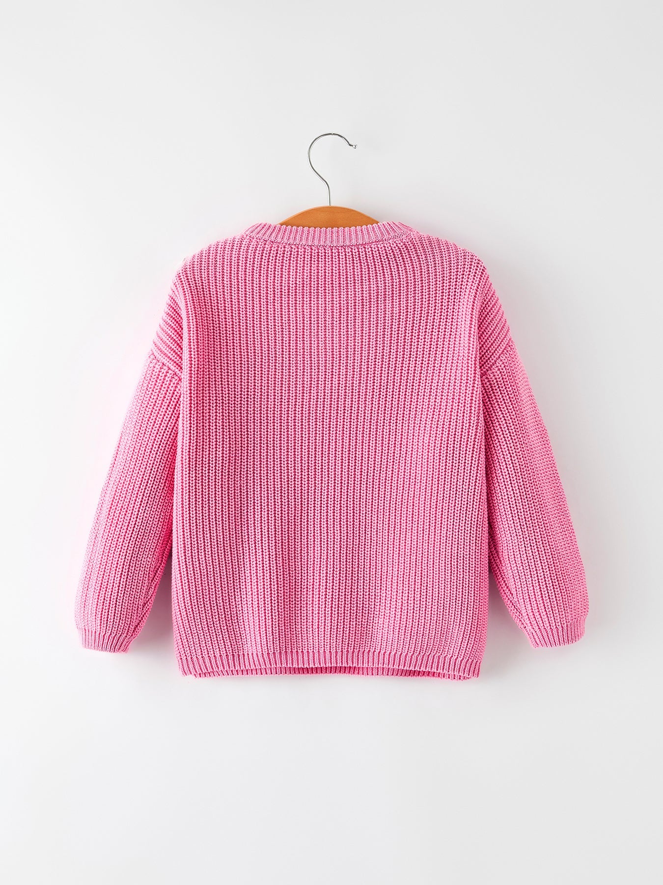 Valentine's Day Pink Baby Bow Sweater Cardigan