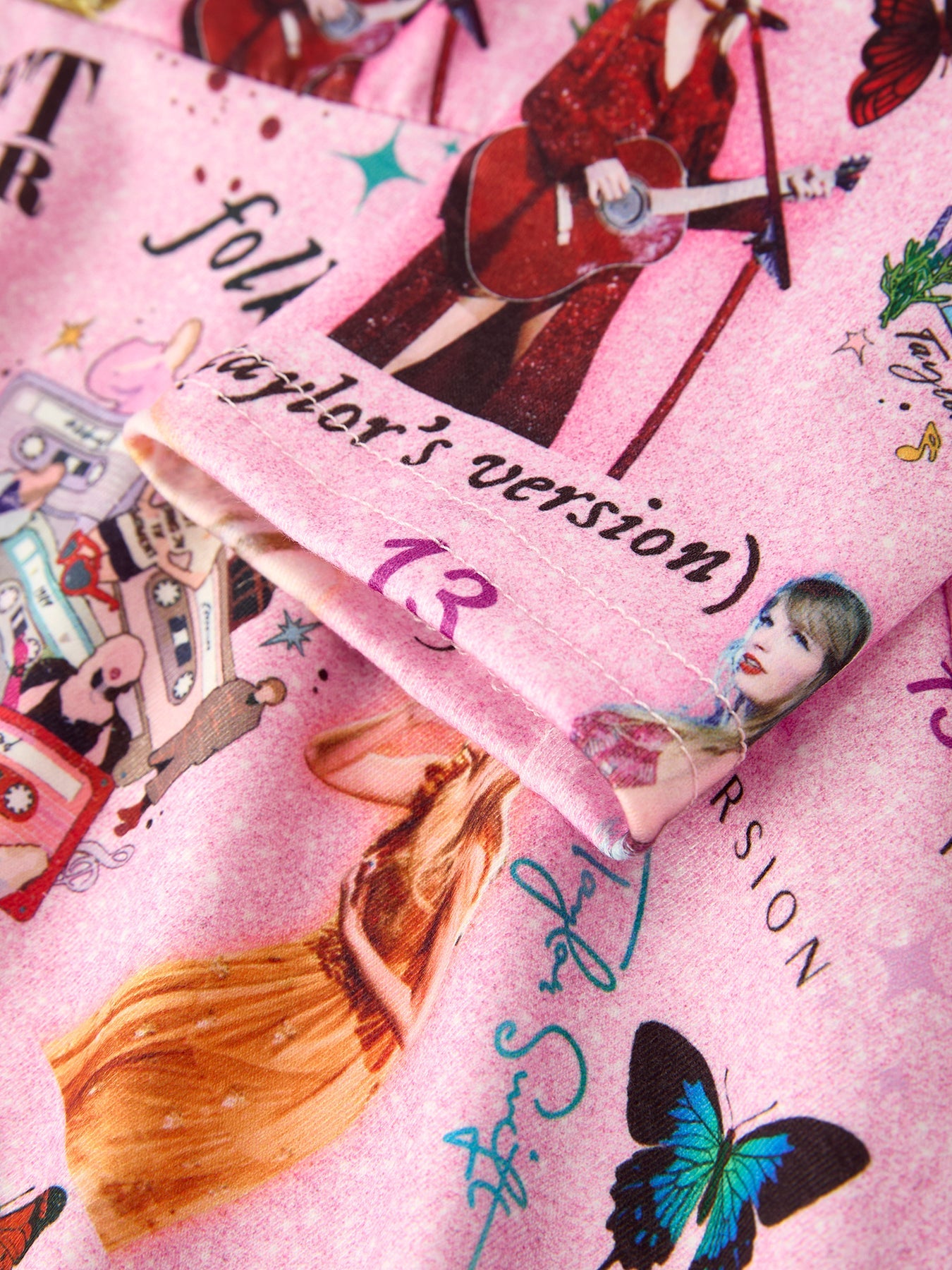 Pre-order! Christmas Ts Twirly Print Girls Milk Silk Dress:musical Journey In Style