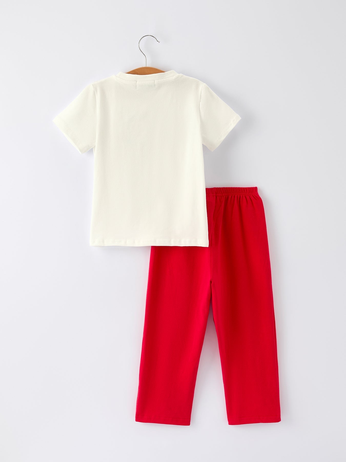 Red Christmas Smocked Embroidery Boys Set