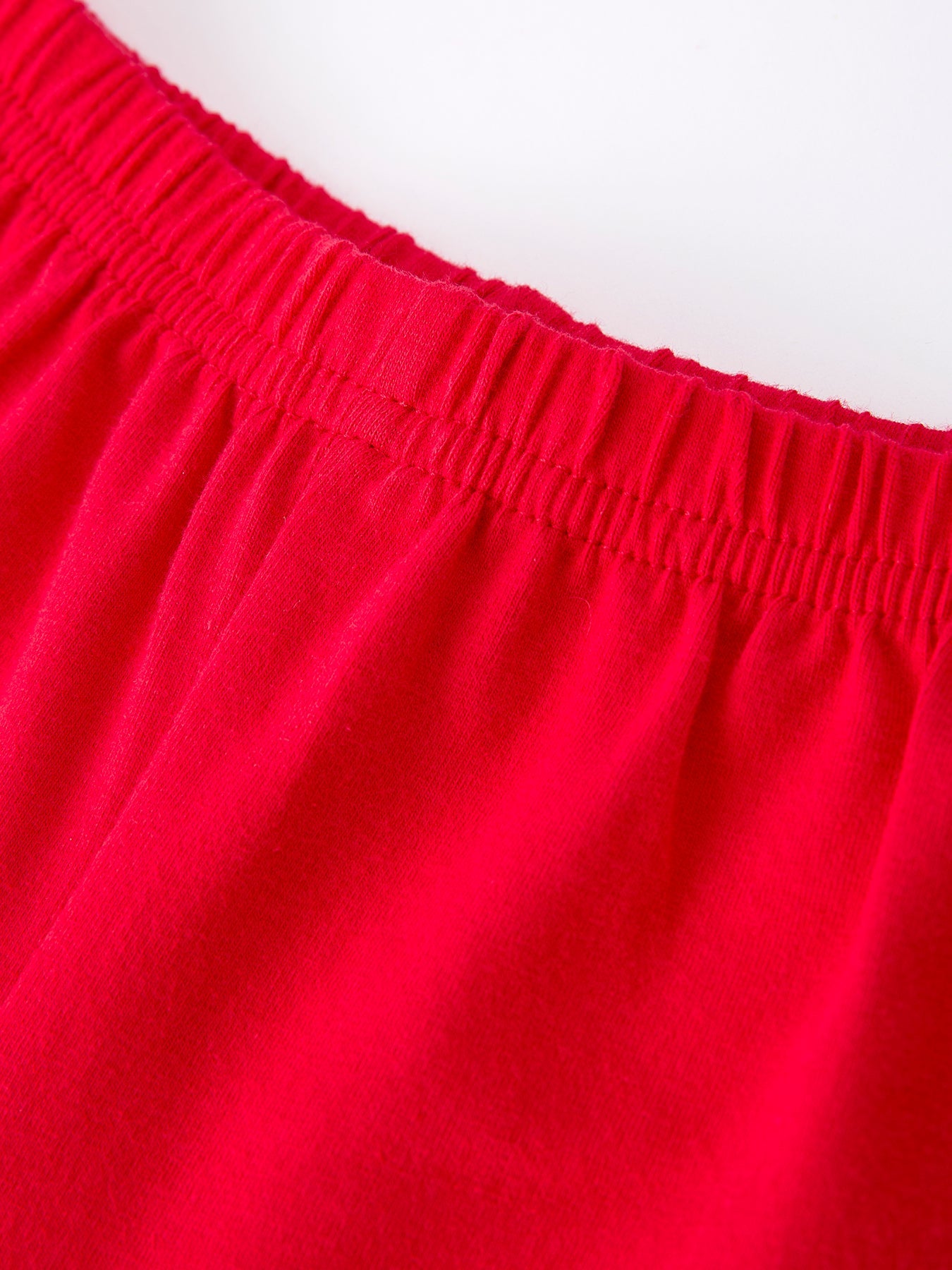 Red Christmas Smocked Embroidery Boys Set