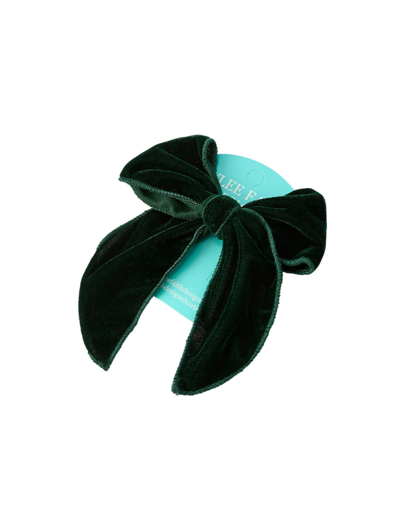 Christmas Velvet Green Bow Hair Clip