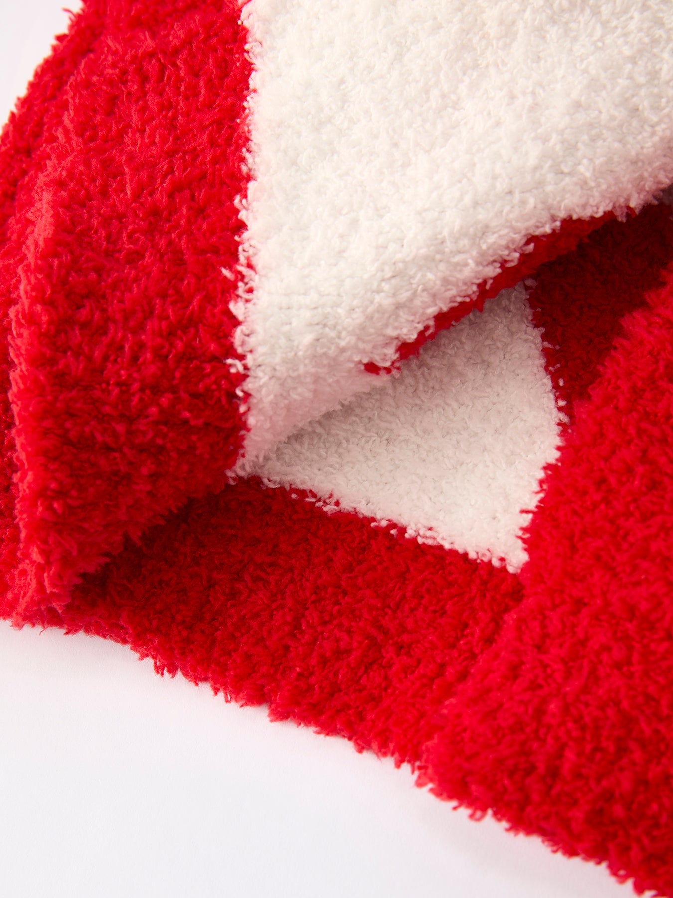 Valentine’s Day Girls Red Heart Pattern Fuzzy Knit Cardigan With Front Pockets