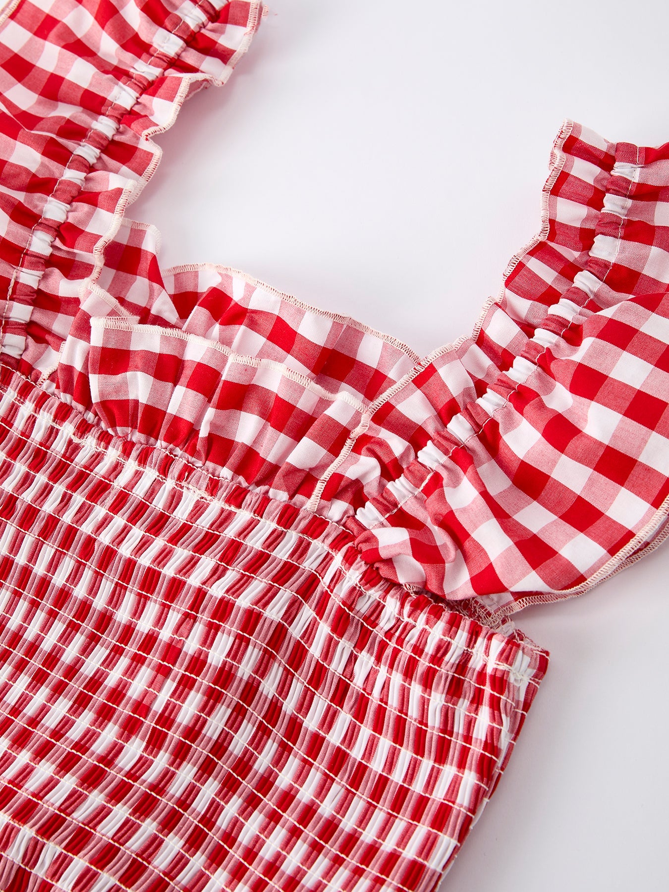 Mommy & Me Adult Dress – Red Plaid Sleeveless Outfit For Party