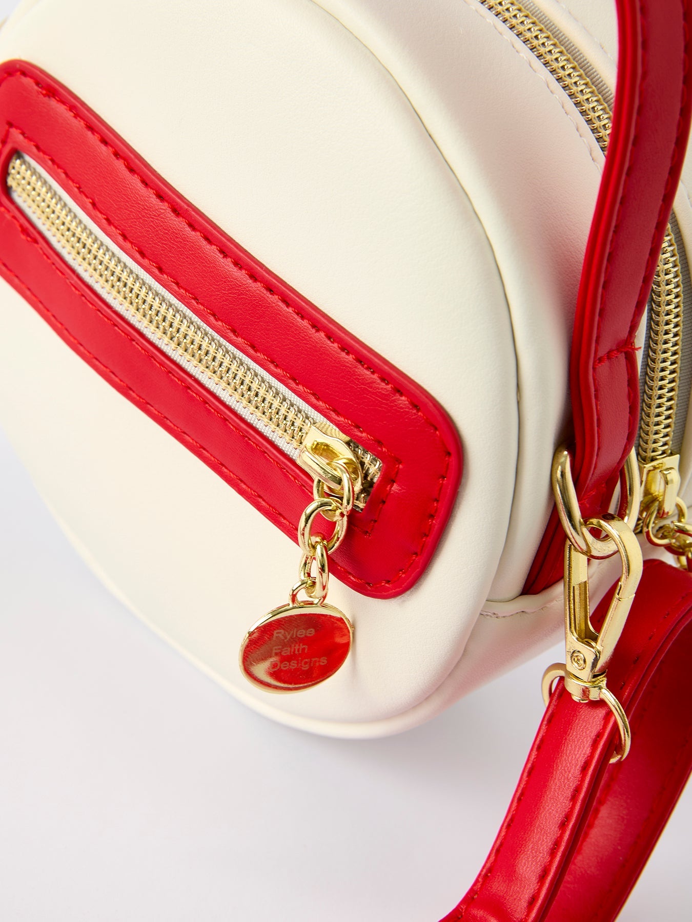 Kids Baseball Themed Crossbody Bag With Red Handle