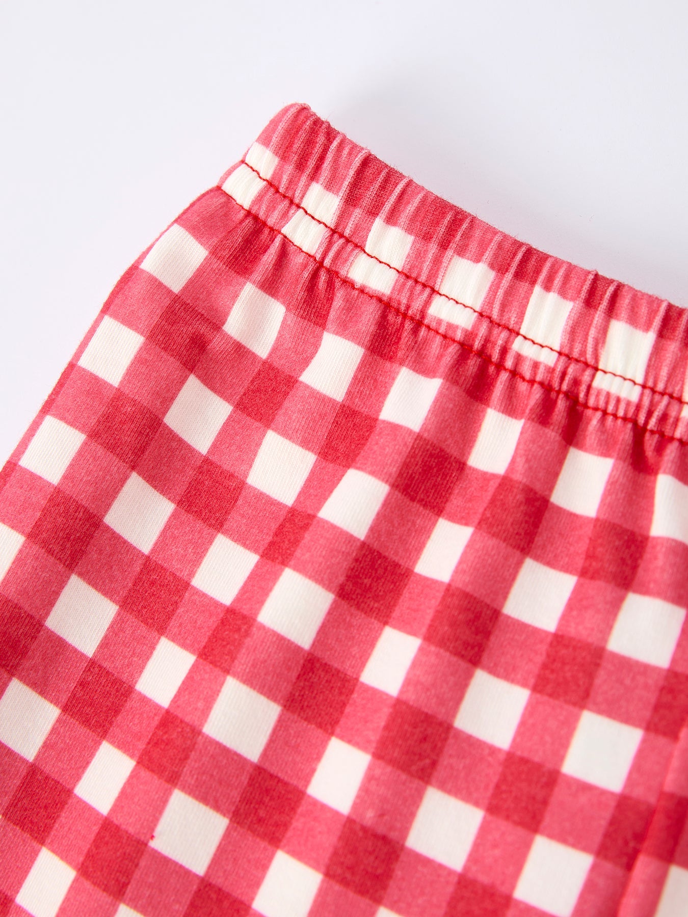 Red Valentine's Day Plaid Smocking Embroidered Pony Boys Set