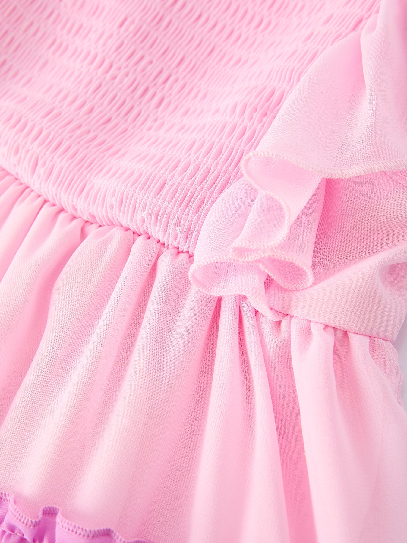 Ombre Ruffle Dress For Girls – Pink Gradient Layers