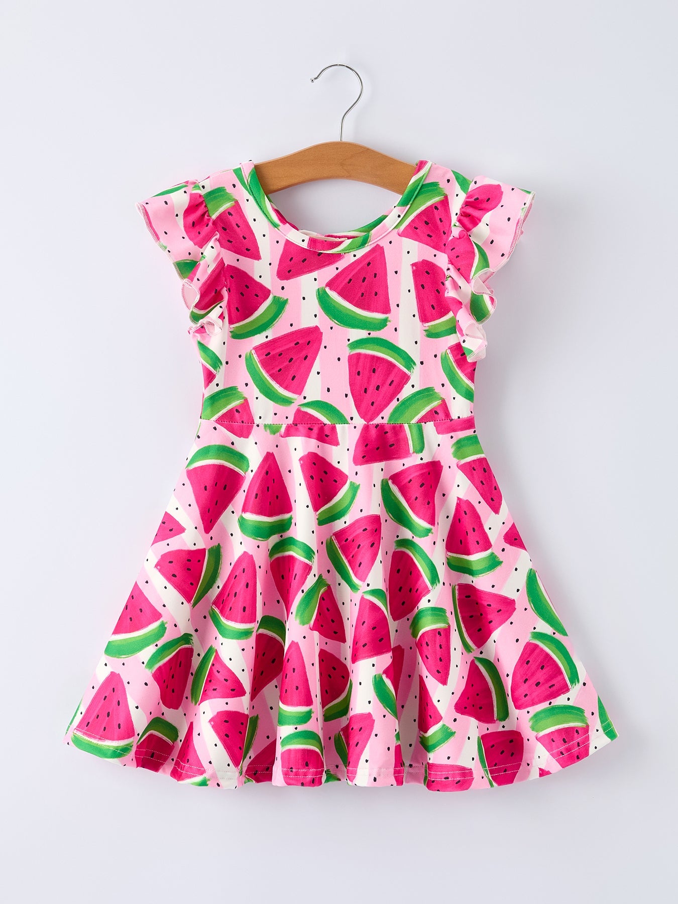 Summer Watermelon Pattern Girls Dress