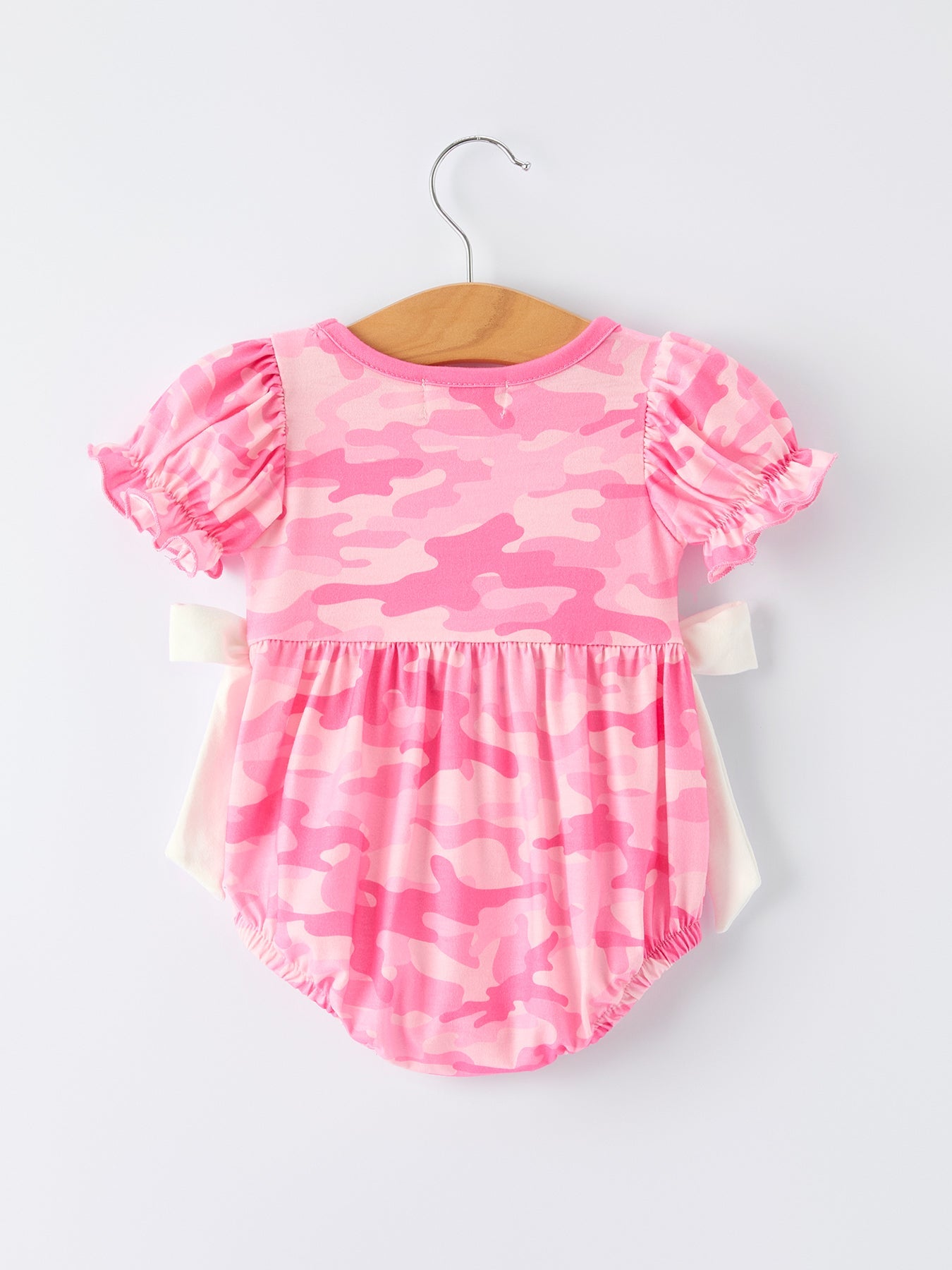 Camouflage "daddy's Girl" Smocking Embroidery Girls Romper