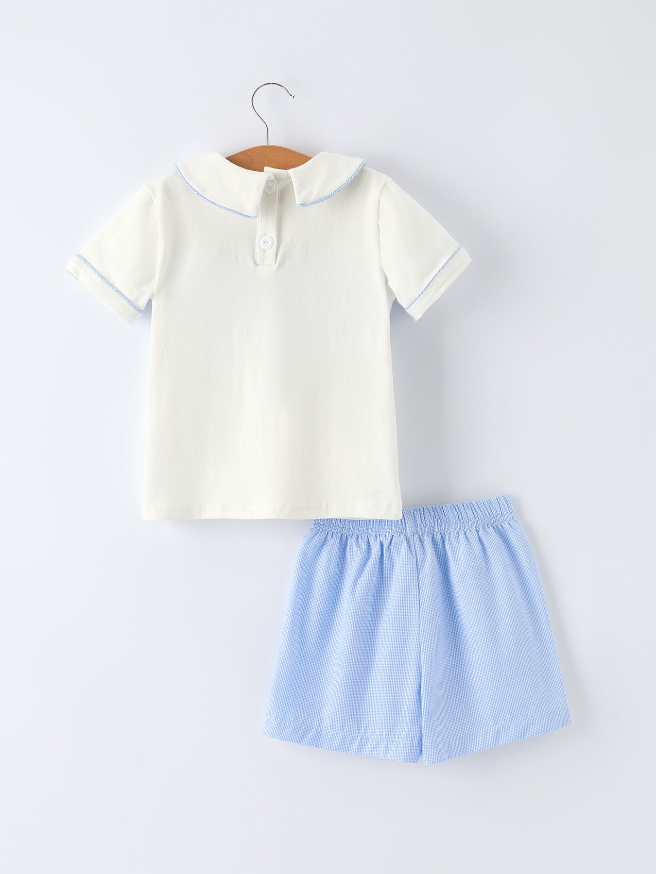 Blue Smocked Church Christ Bishop Christening Toddler Boys'set