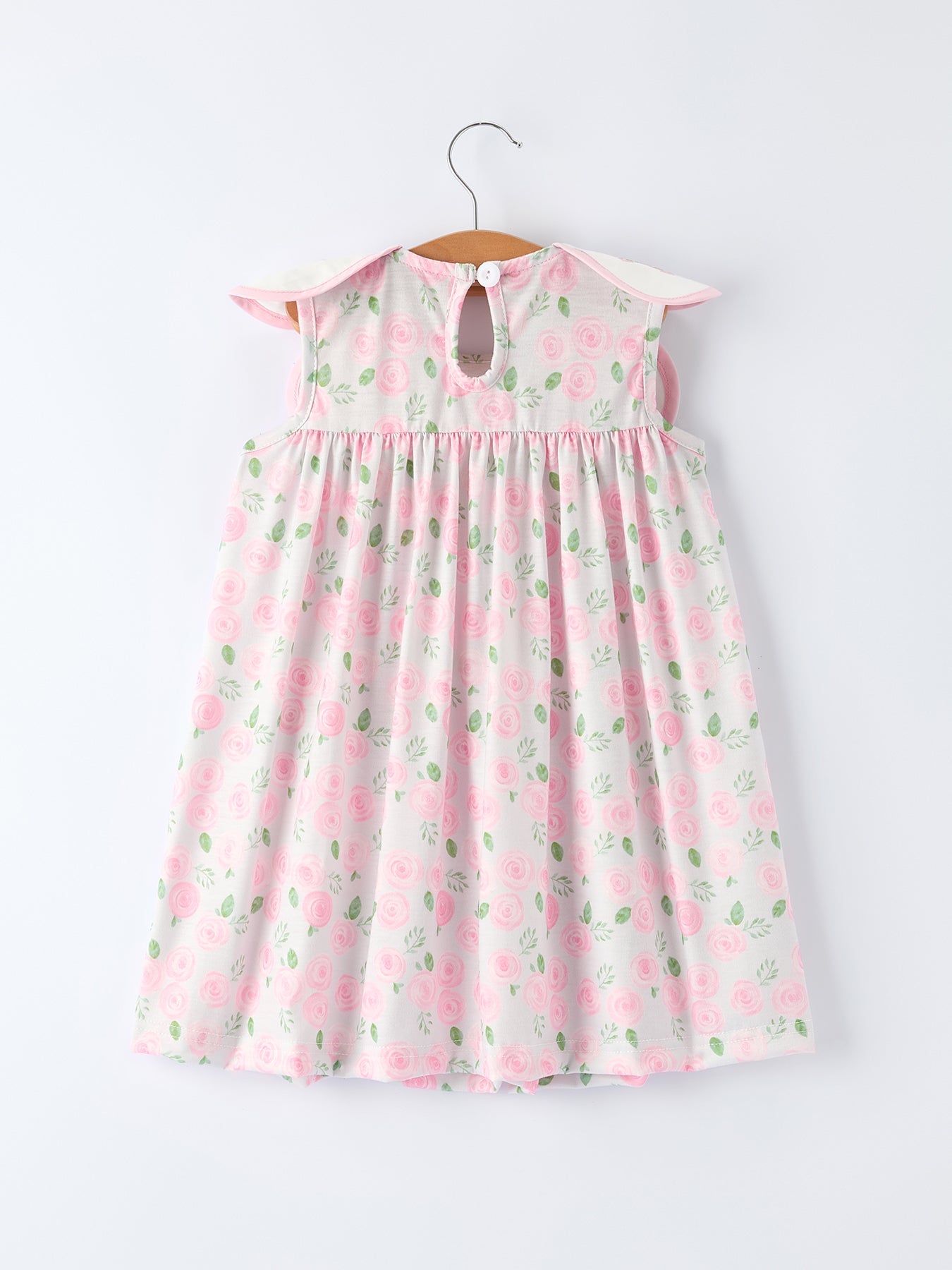 Floral Smocked Petal Peter Pan Collar Dress
