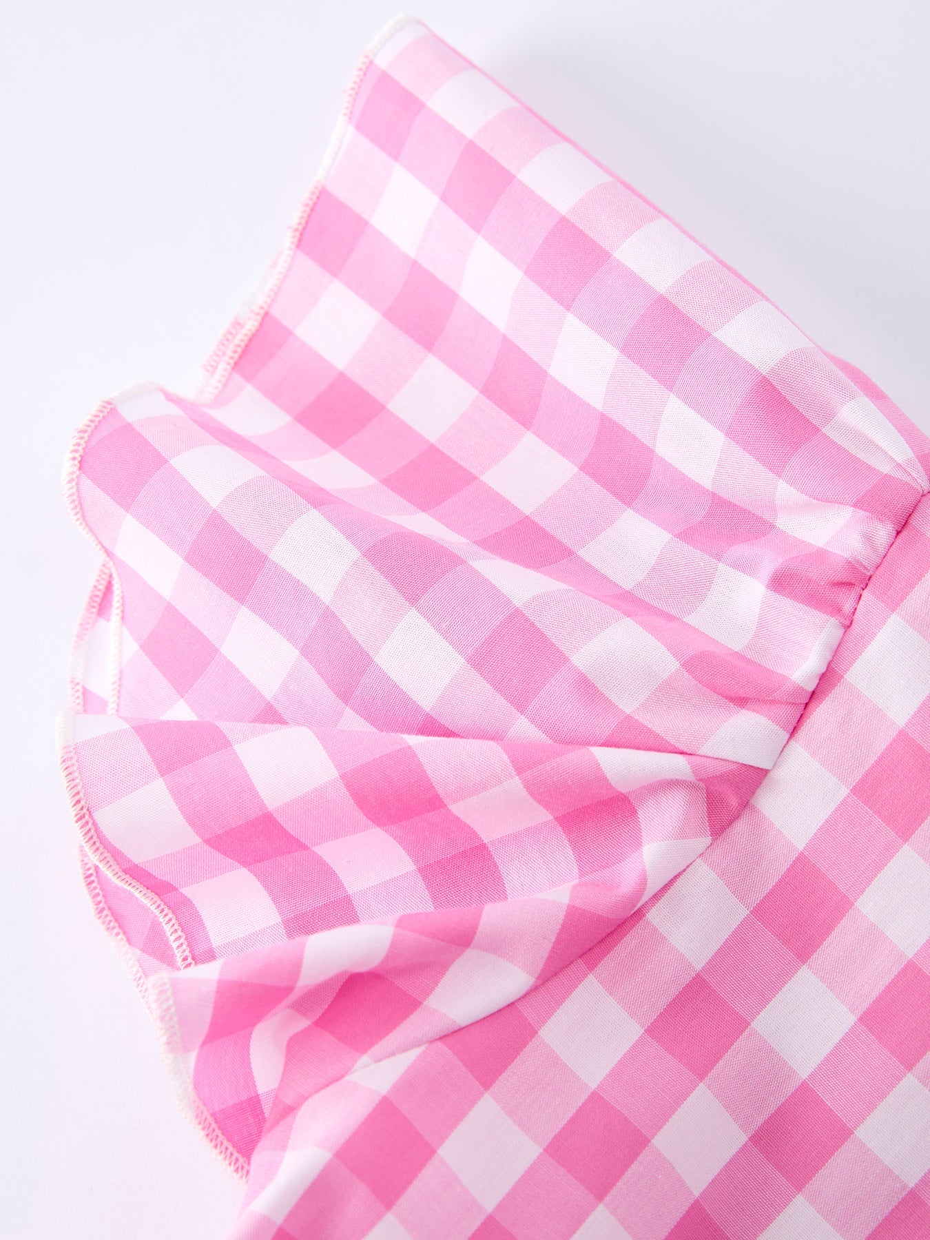 Spring Plaid Girls Dress Bow Flutter Sleeve