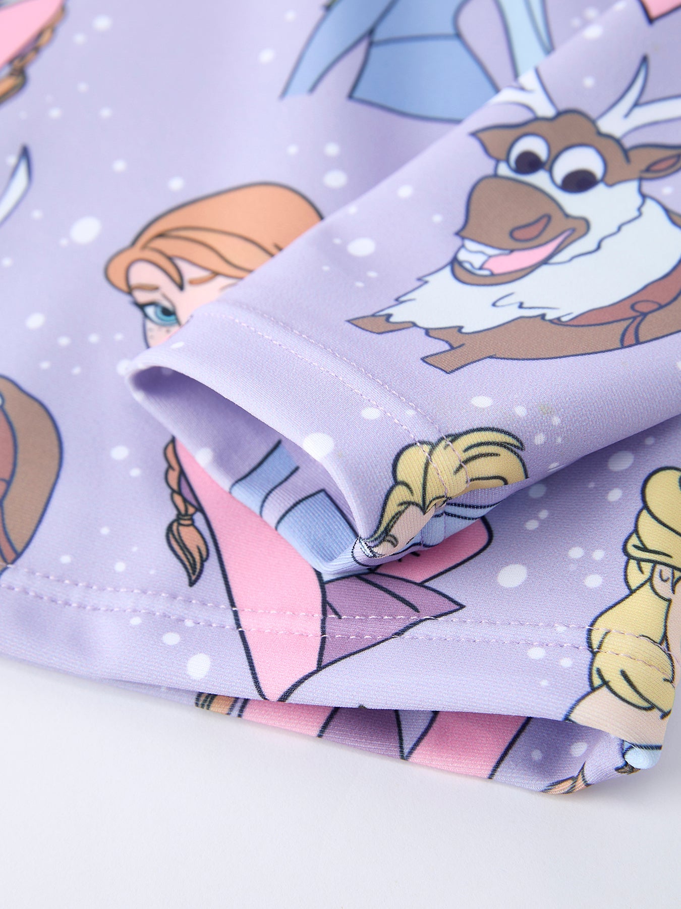 Summer Star Print Girls Long Sleeve Swim Set