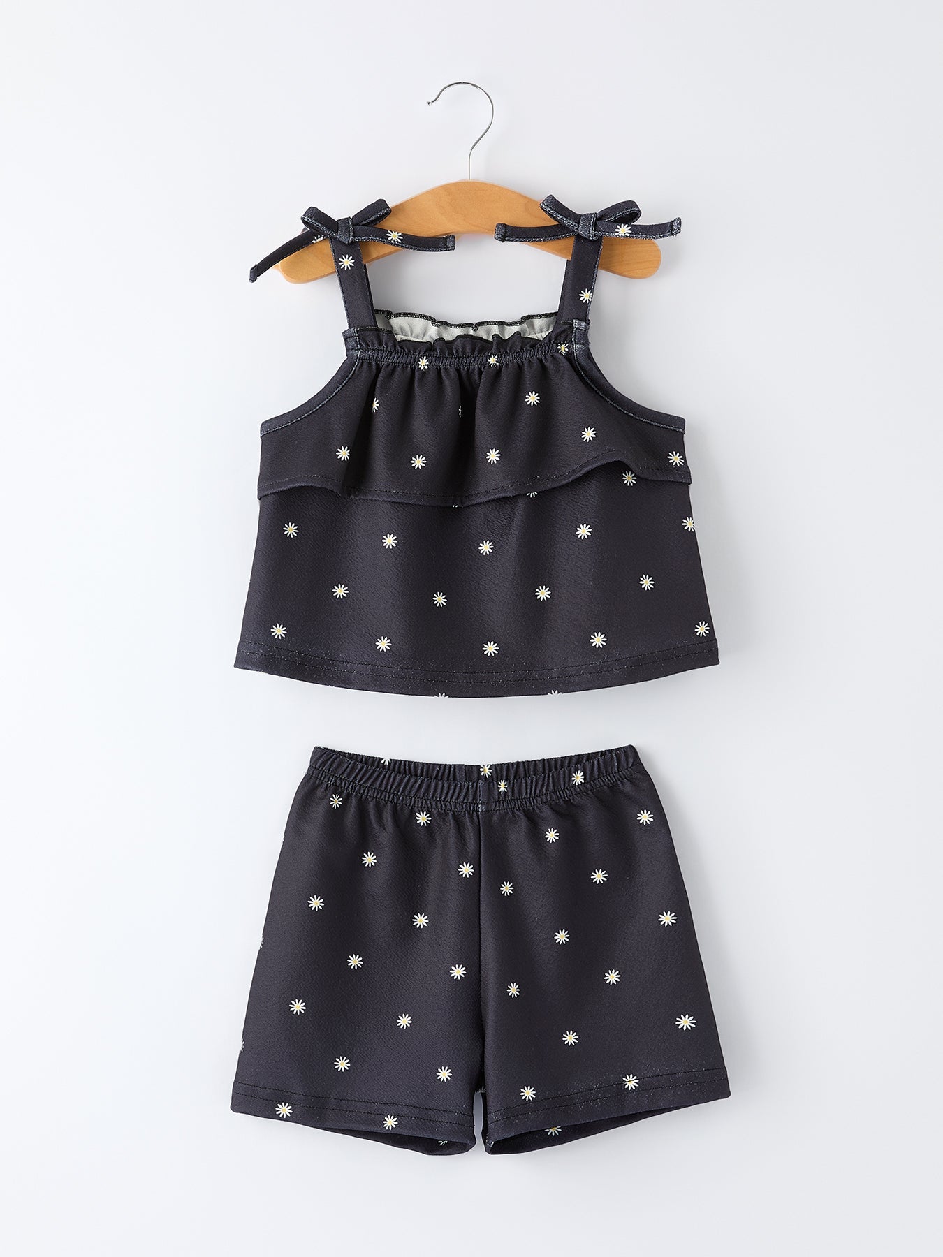 Summer Daisy Girls Bow Ruffle Set