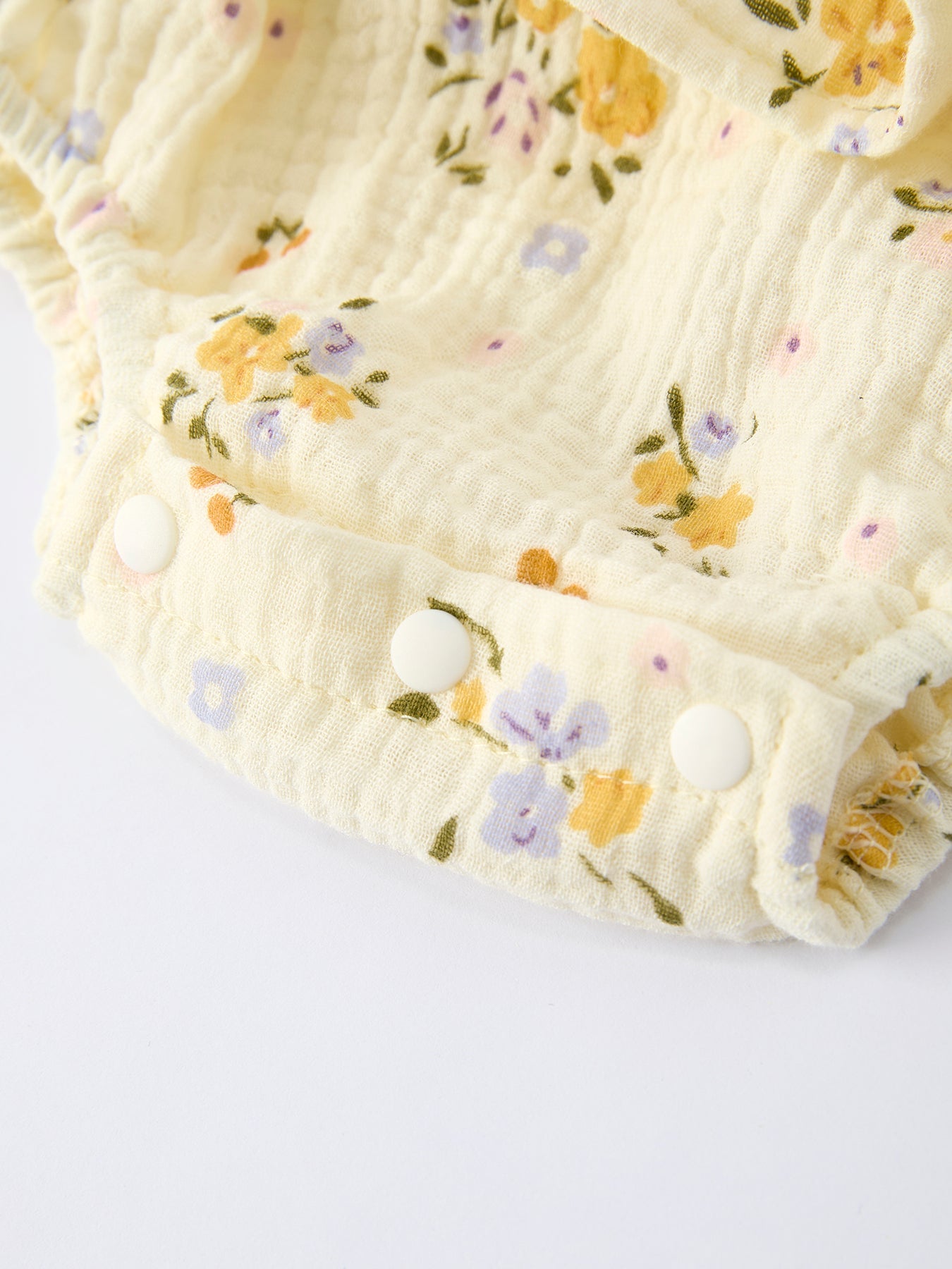 Floral Smocked Baby Romper With Matching Hat