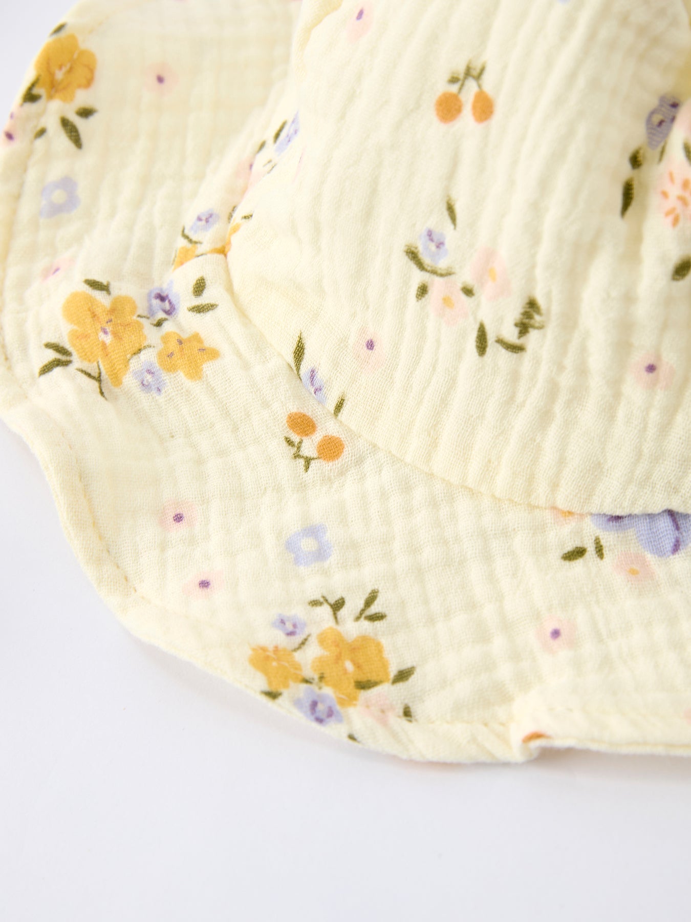 Floral Smocked Baby Romper With Matching Hat