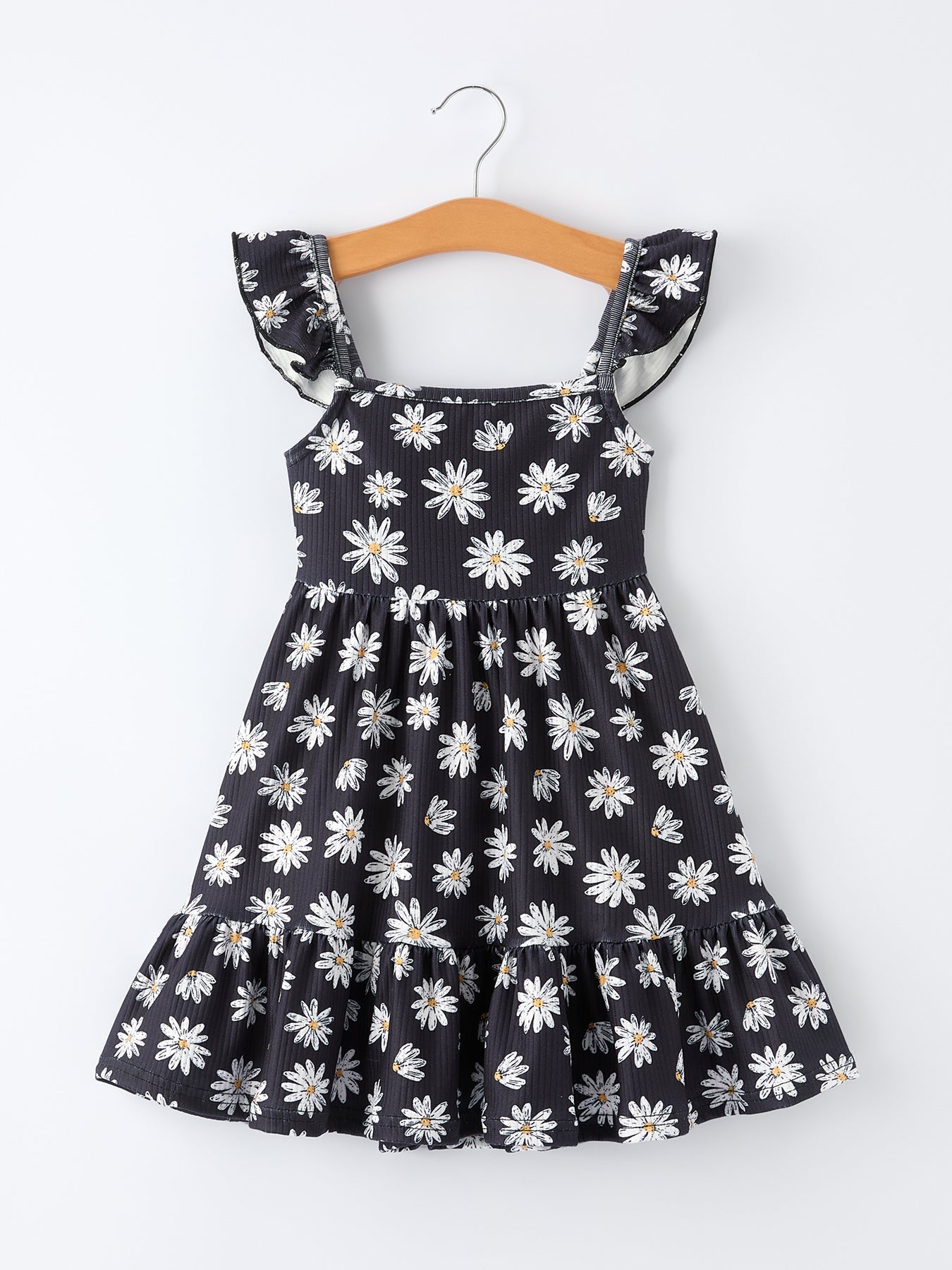Girls Daisy And Mustard Yellow Dress 2-piece Set