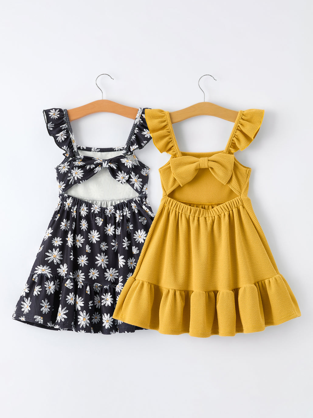 Girls Daisy And Mustard Yellow Dress 2-piece Set