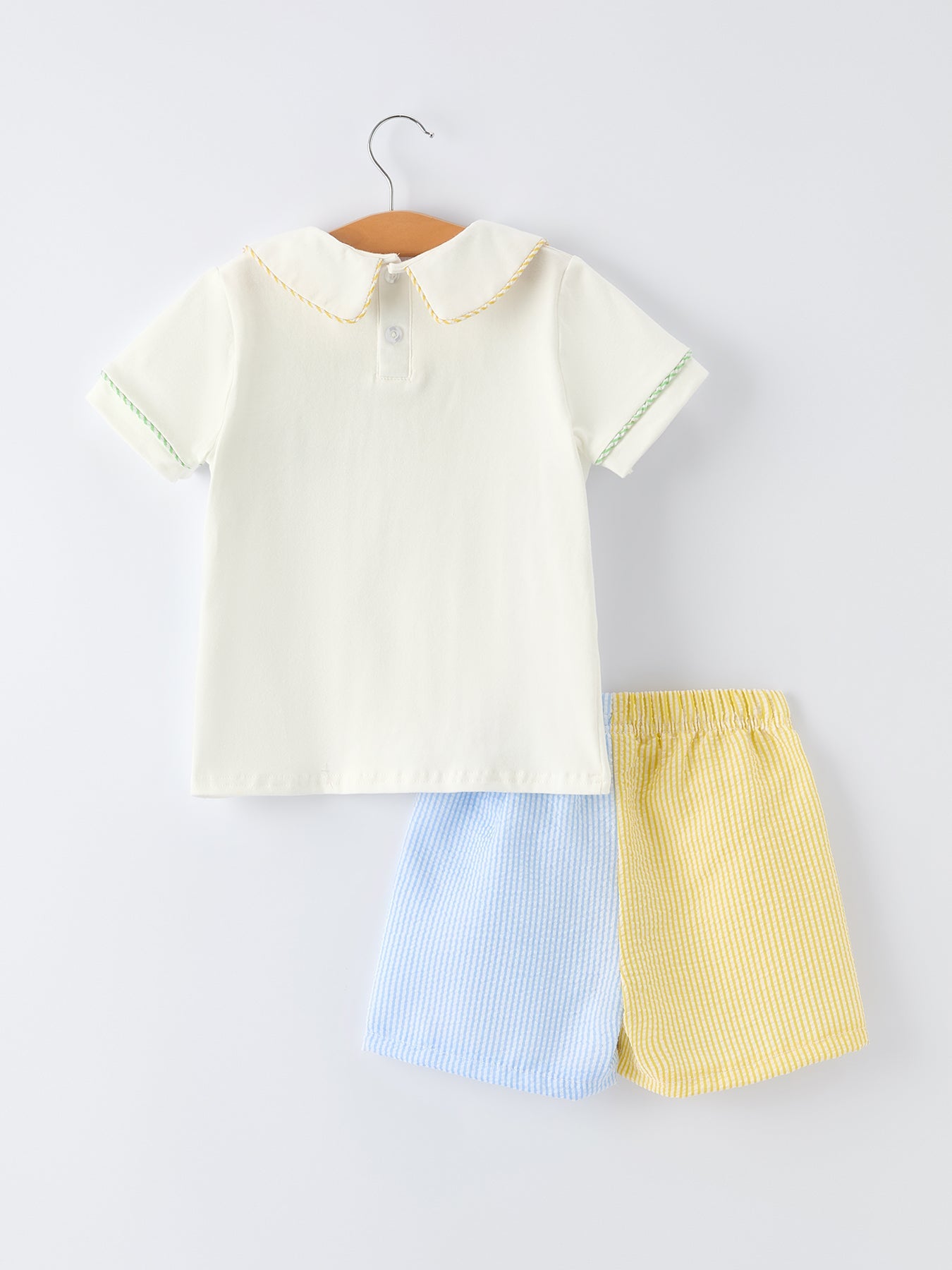 "jesus Loves Me "embroidered Toddler Boys'set