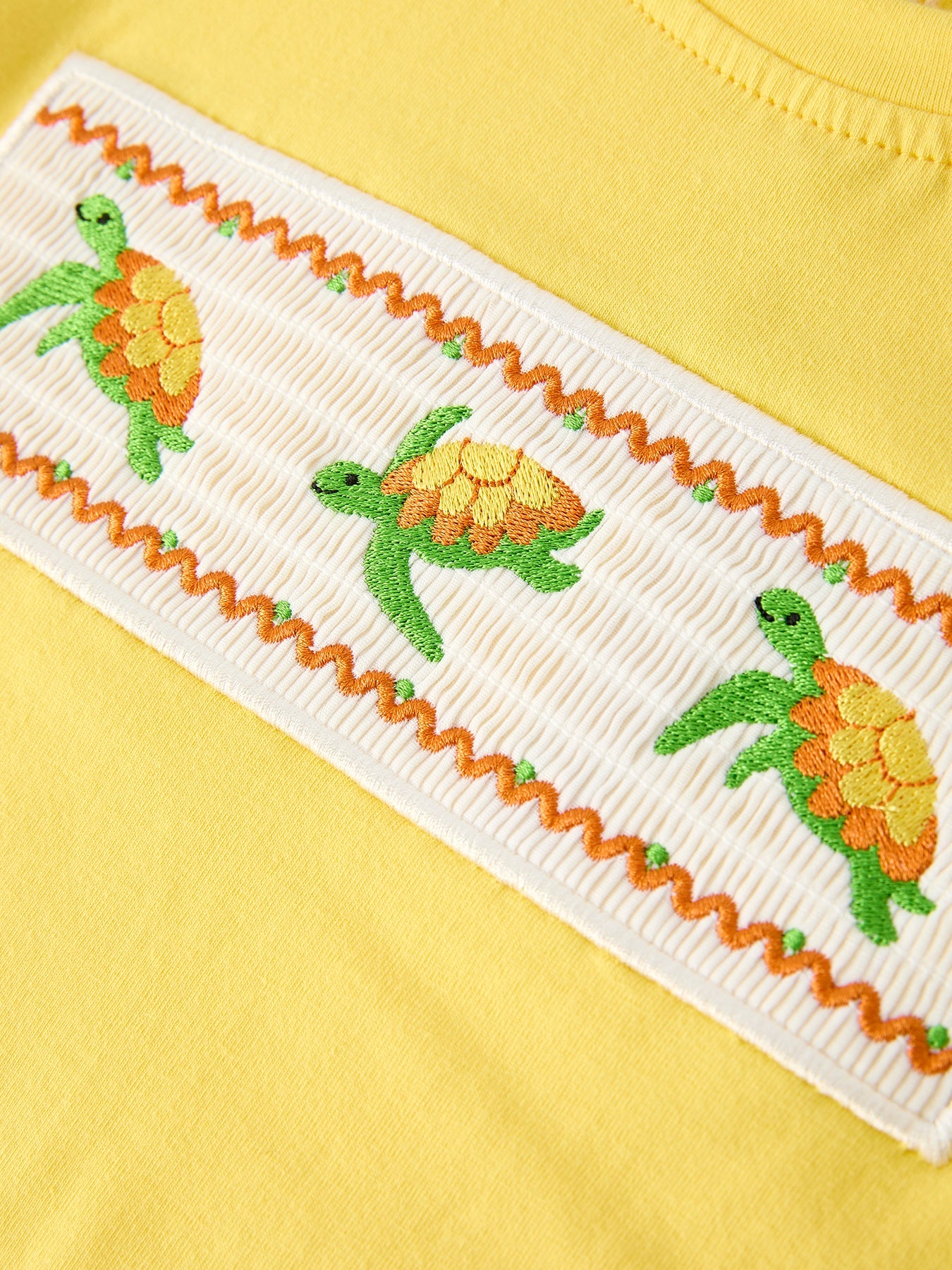 Spring Turtle Smocked Boy Set