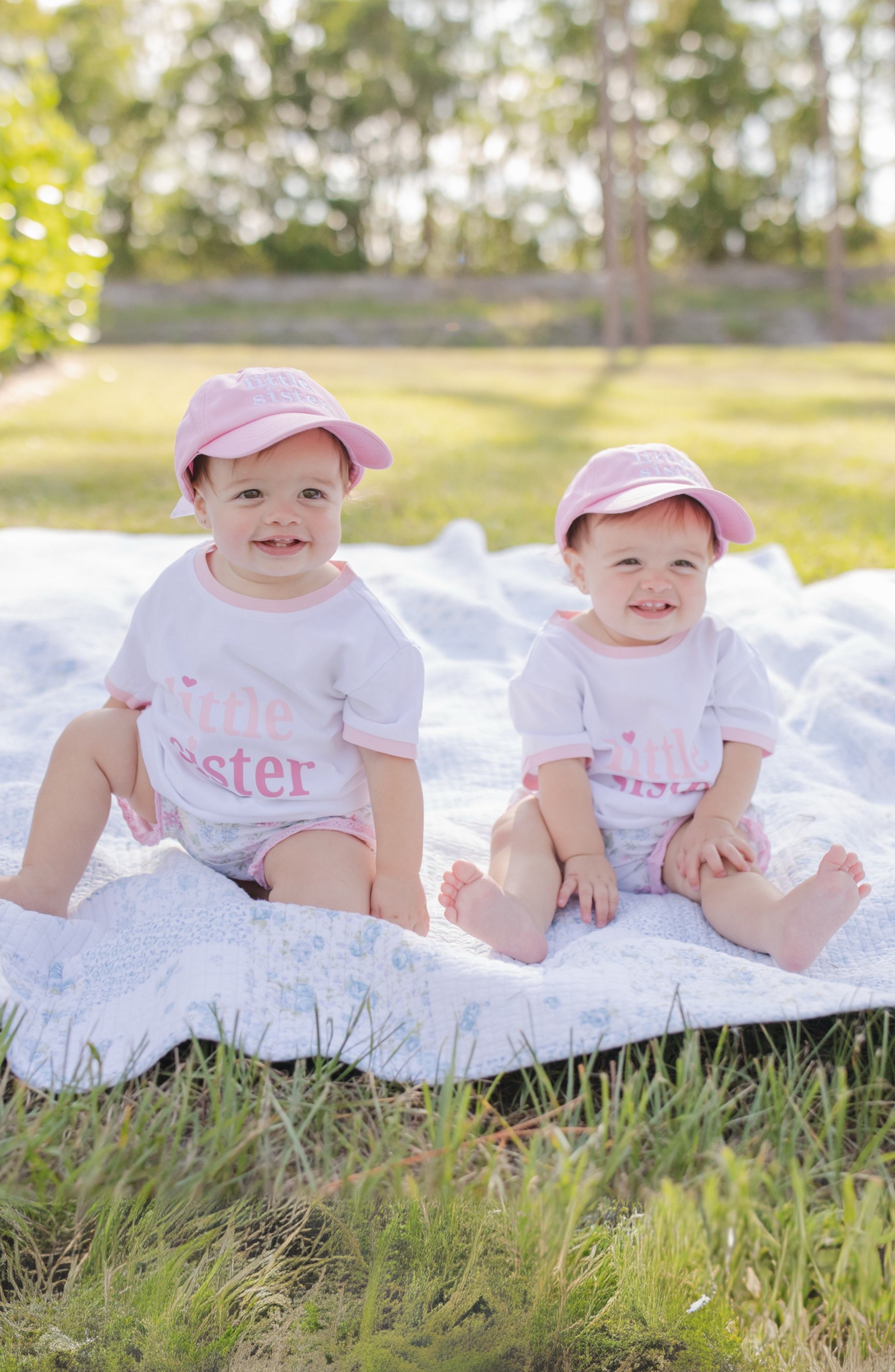Little Sister Bow Baseball Hat (baby/toddler)