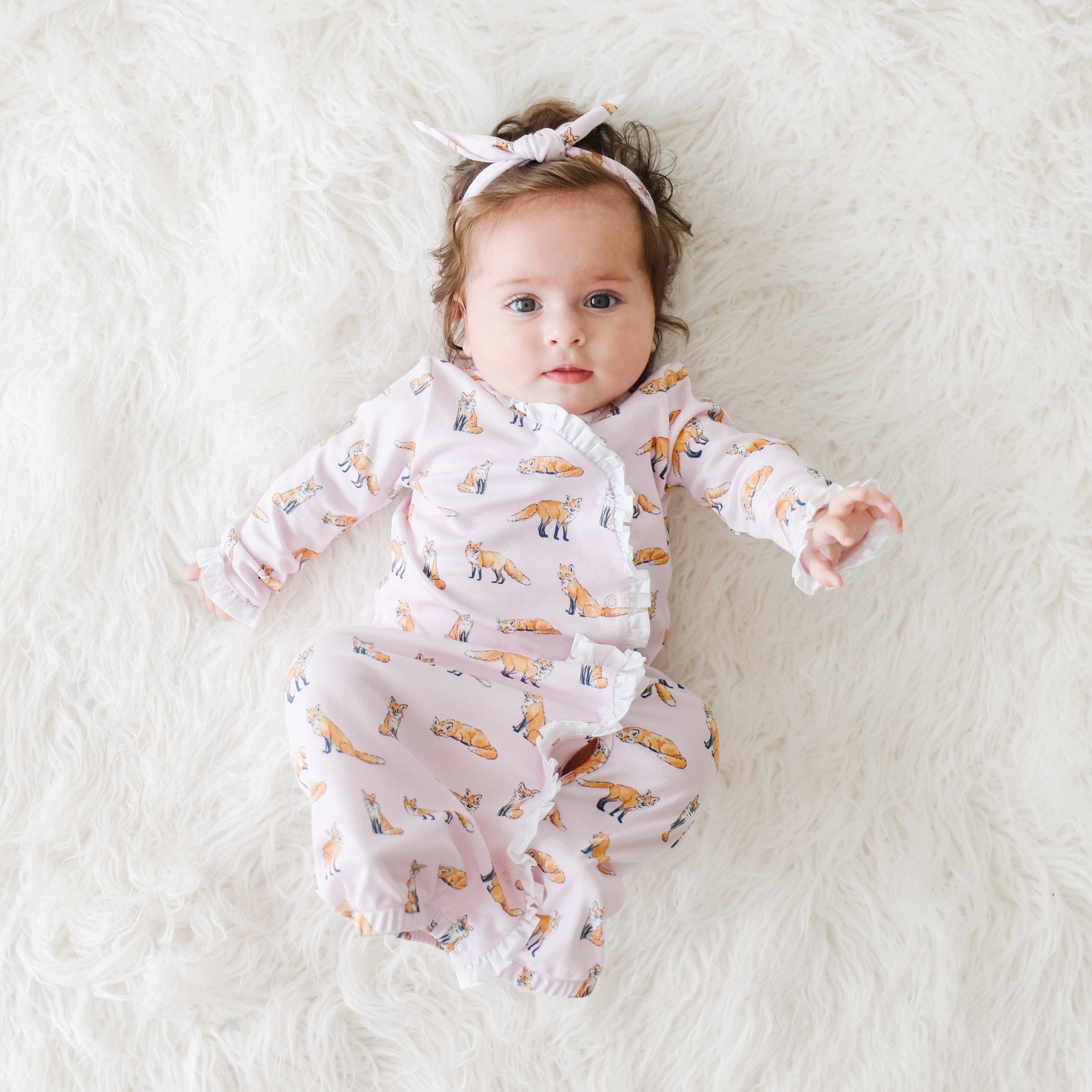 Pink Fox Ruffle Gown