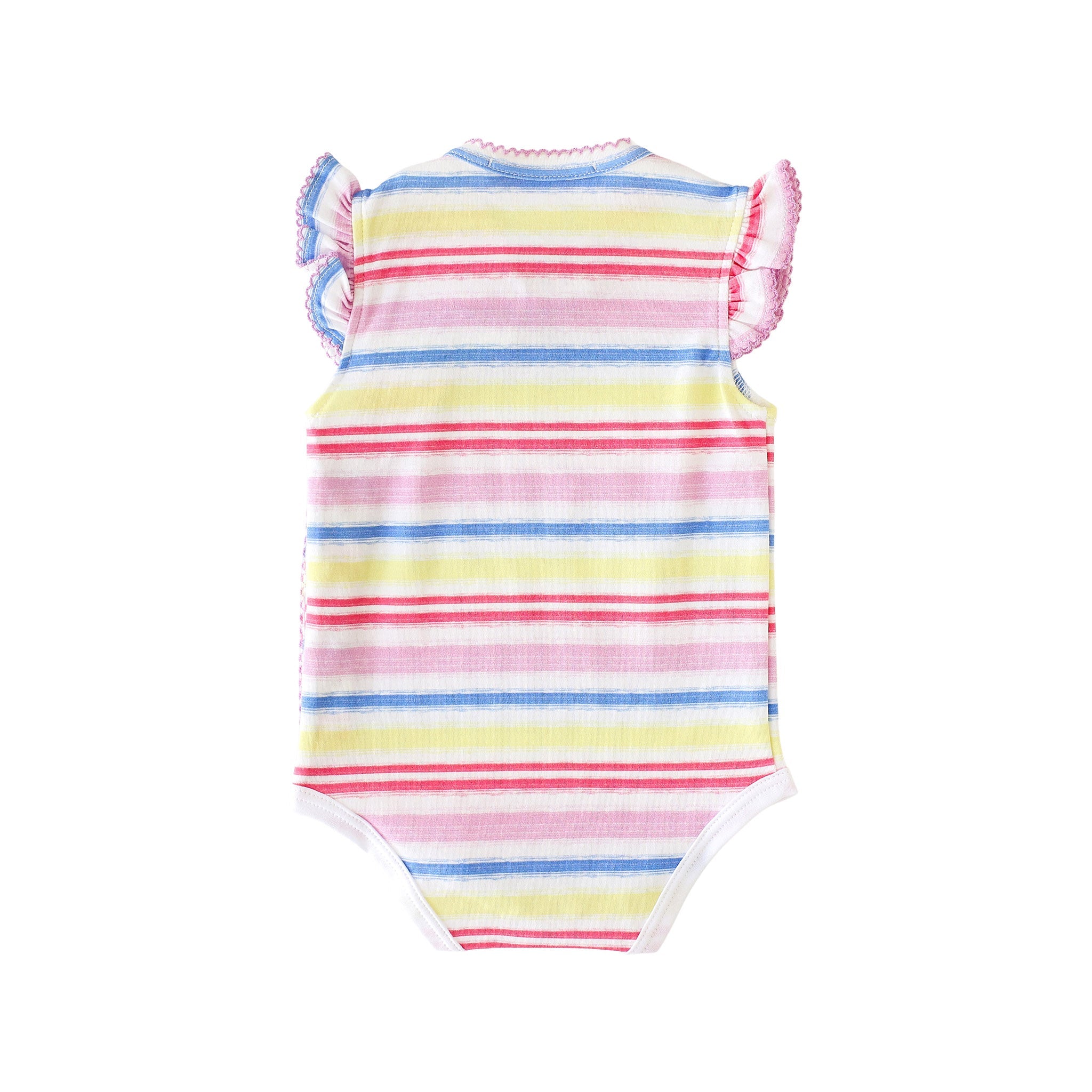 Rainbow Stripe Onesie With Bows