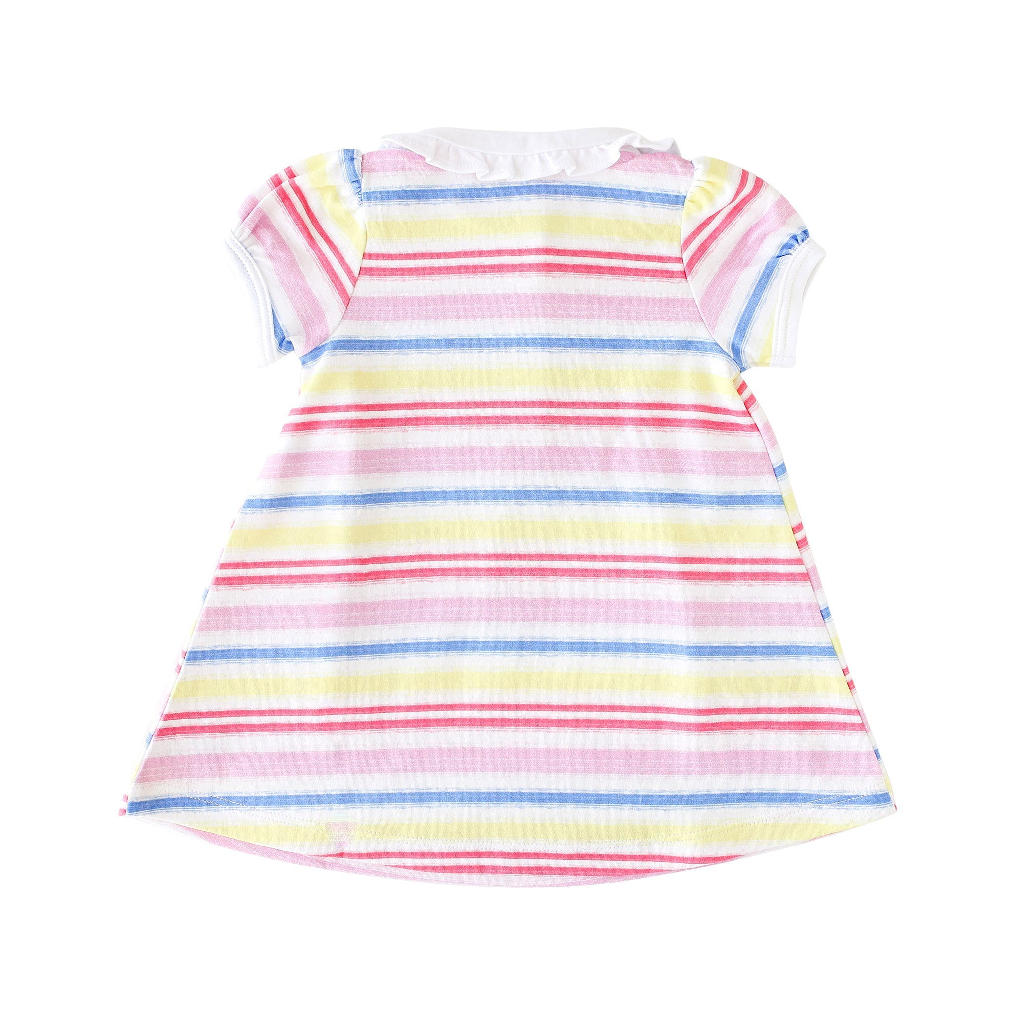 Rainbow Stripe Collared Dress