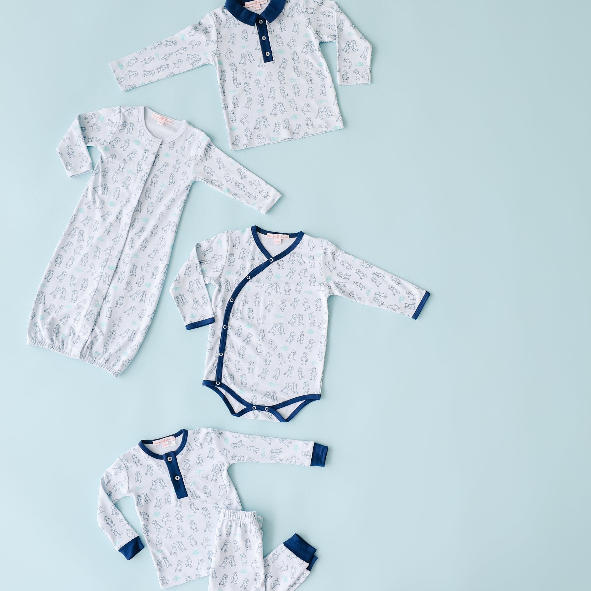 Puffin Print 2-piece Pajama