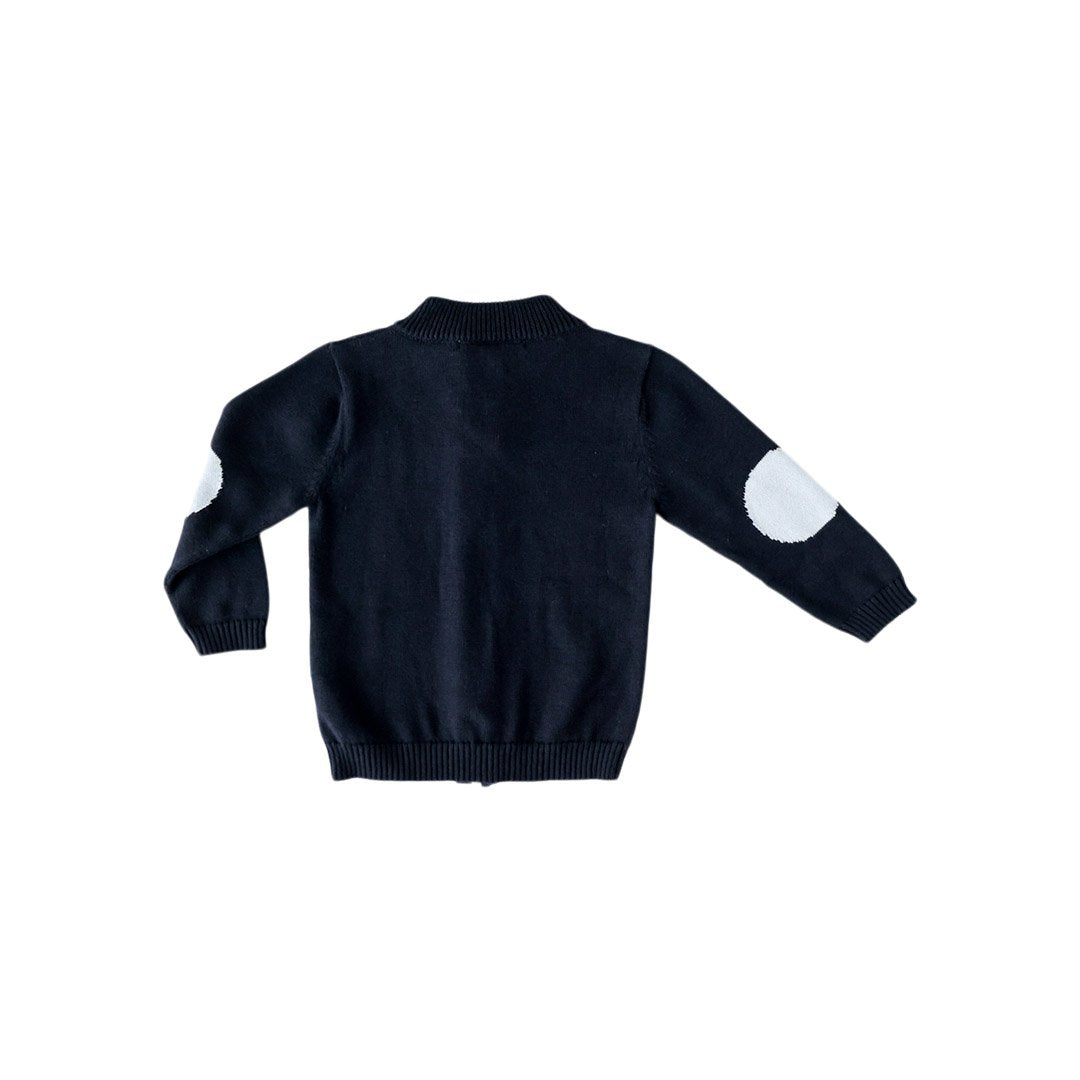 Navy Full Zip Sweater