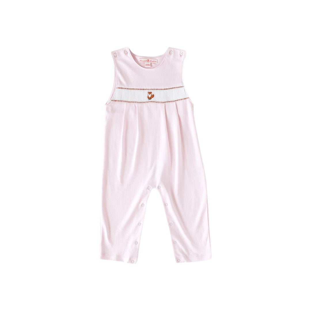 Pink Fox Smocked Romper