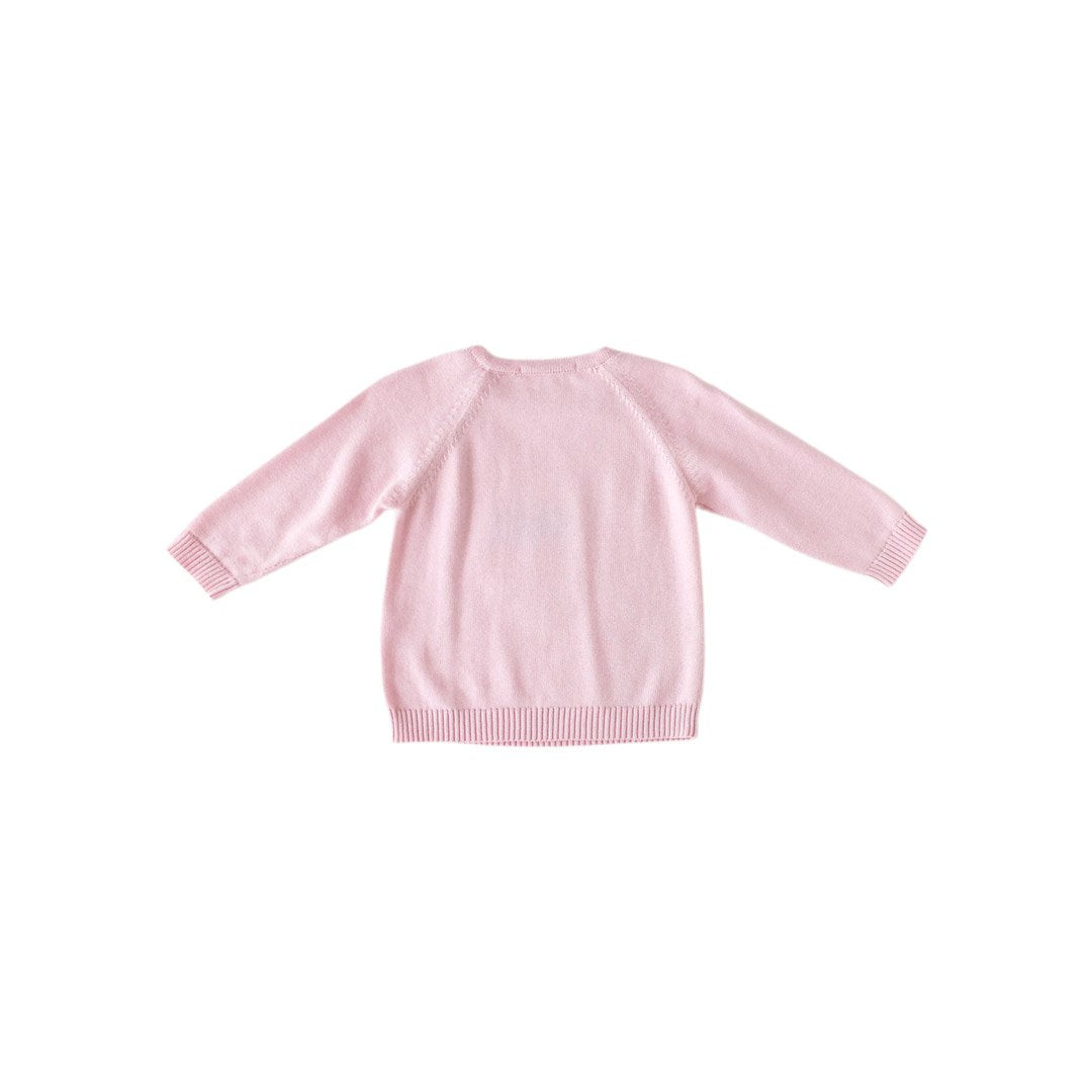 Pink Fox Intarsia Knit Sweater